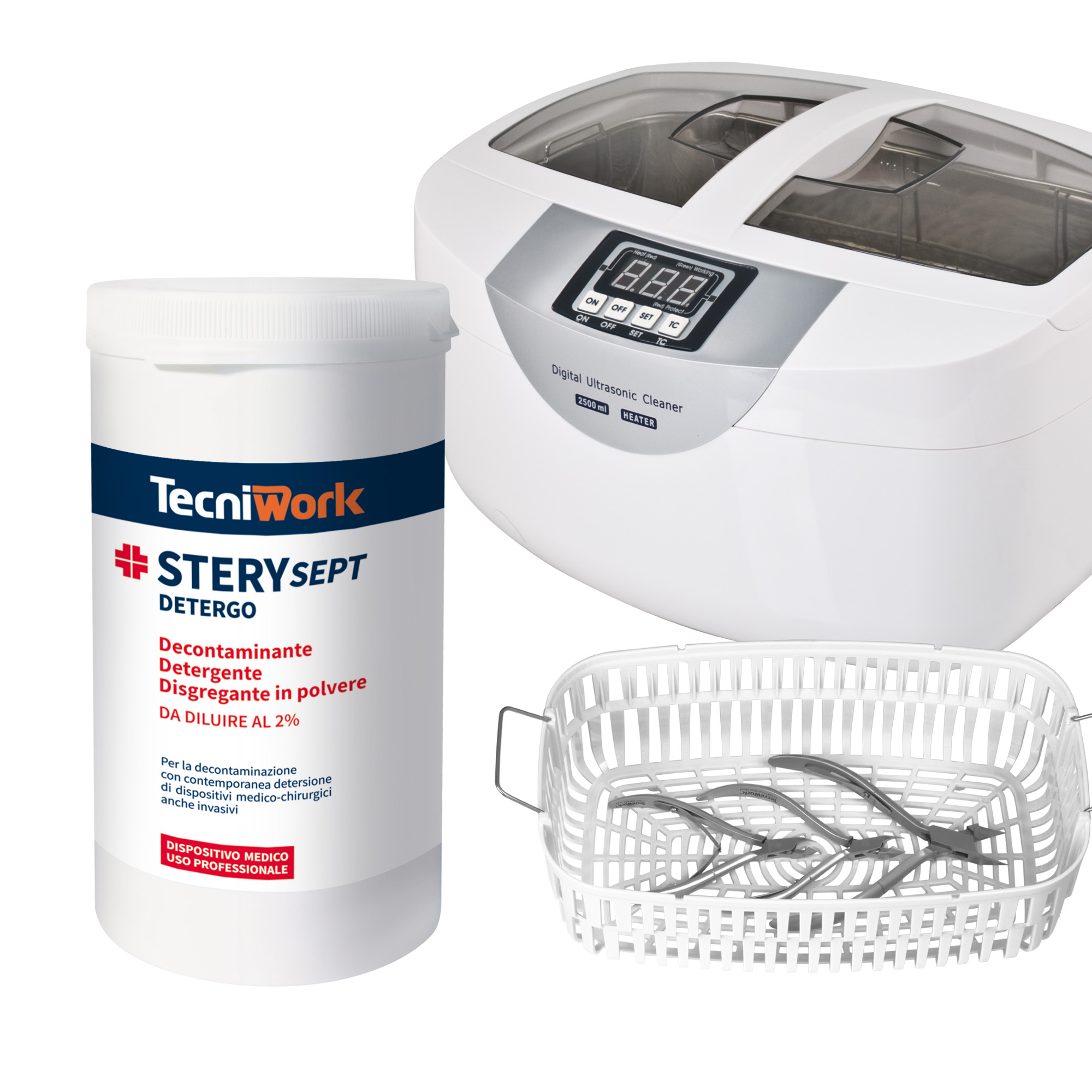 Cold decontaminant, disinfectant and steriliser for instruments with disintegrating enzymes Sterysept Detergo 1 kg