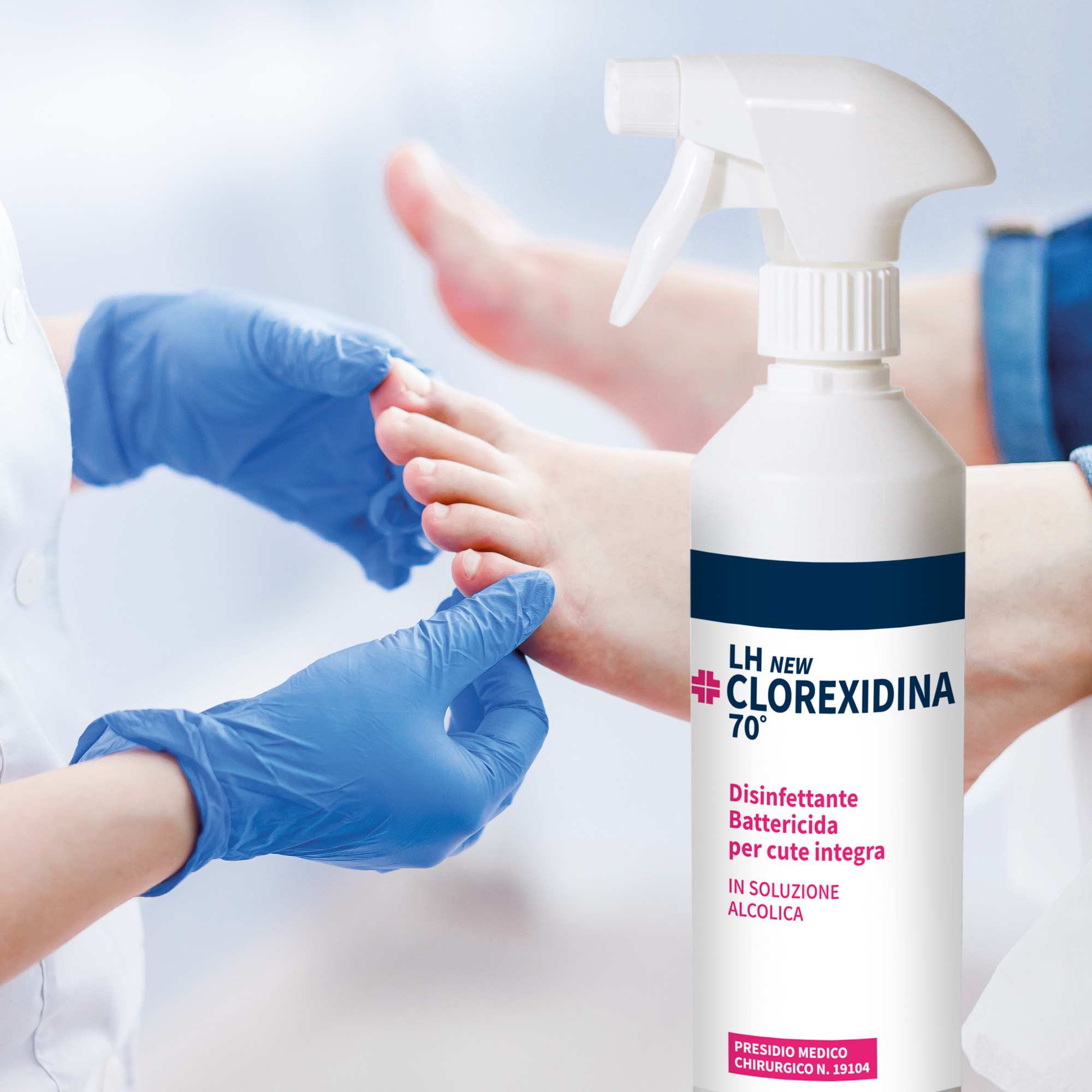 Disinfettante per cute a base alcolica LH New Clorexidina 70° 500 ml