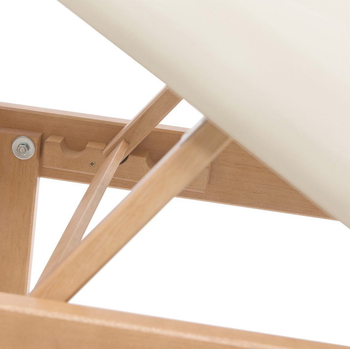Table de soins de beauté en bois avec 1 articulation, un trou pour le visage et un plateau de table