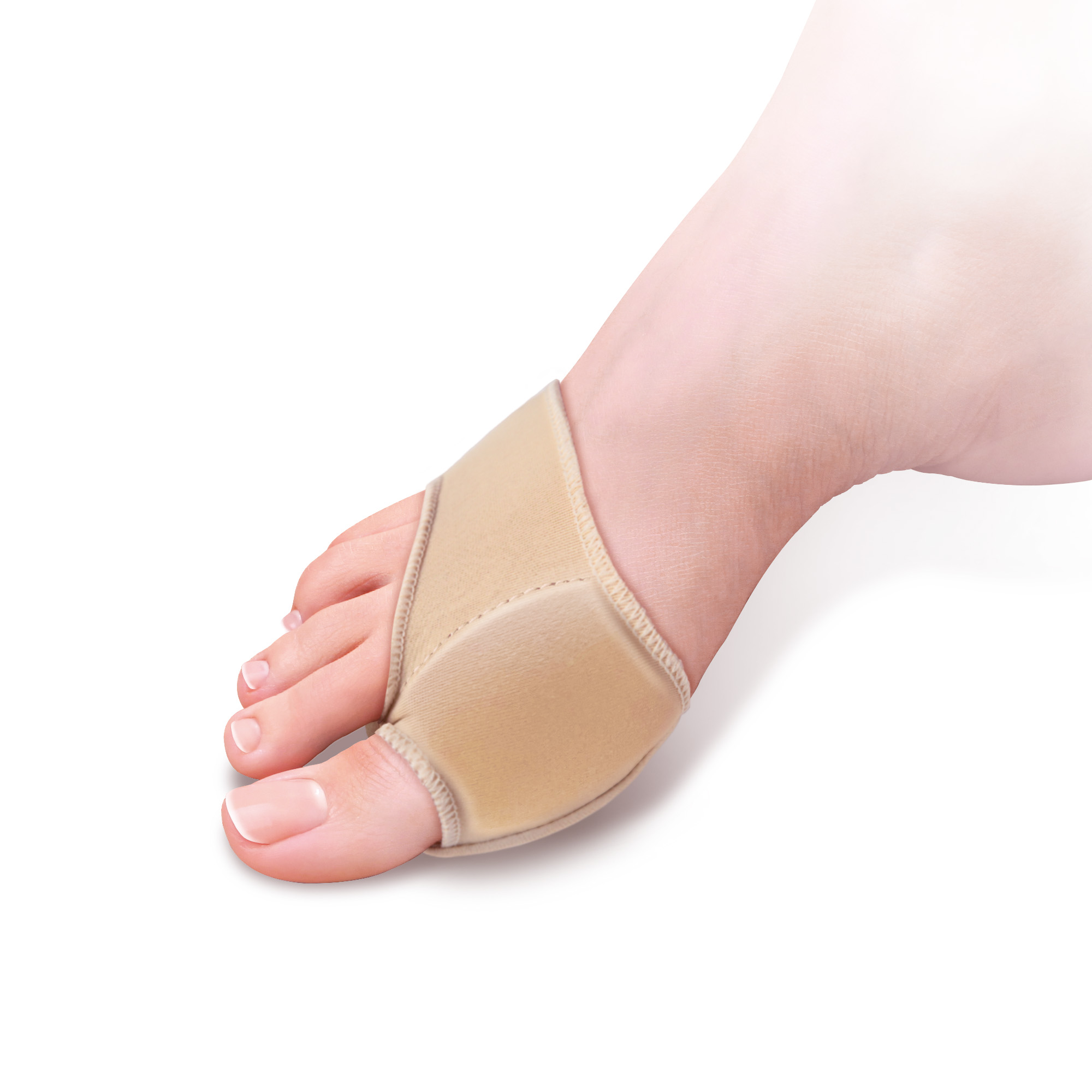 Forefoot cushions with double protection for big toe and metatarsals made of fabric and gel Size Small 1 pair