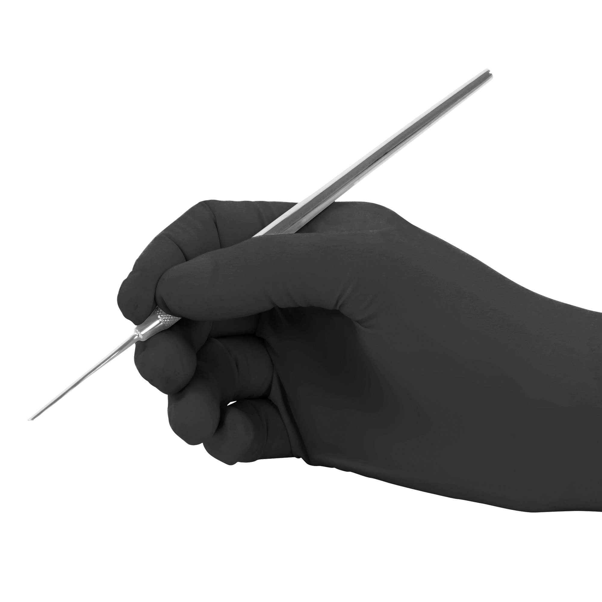 Black powder-free nitrile gloves