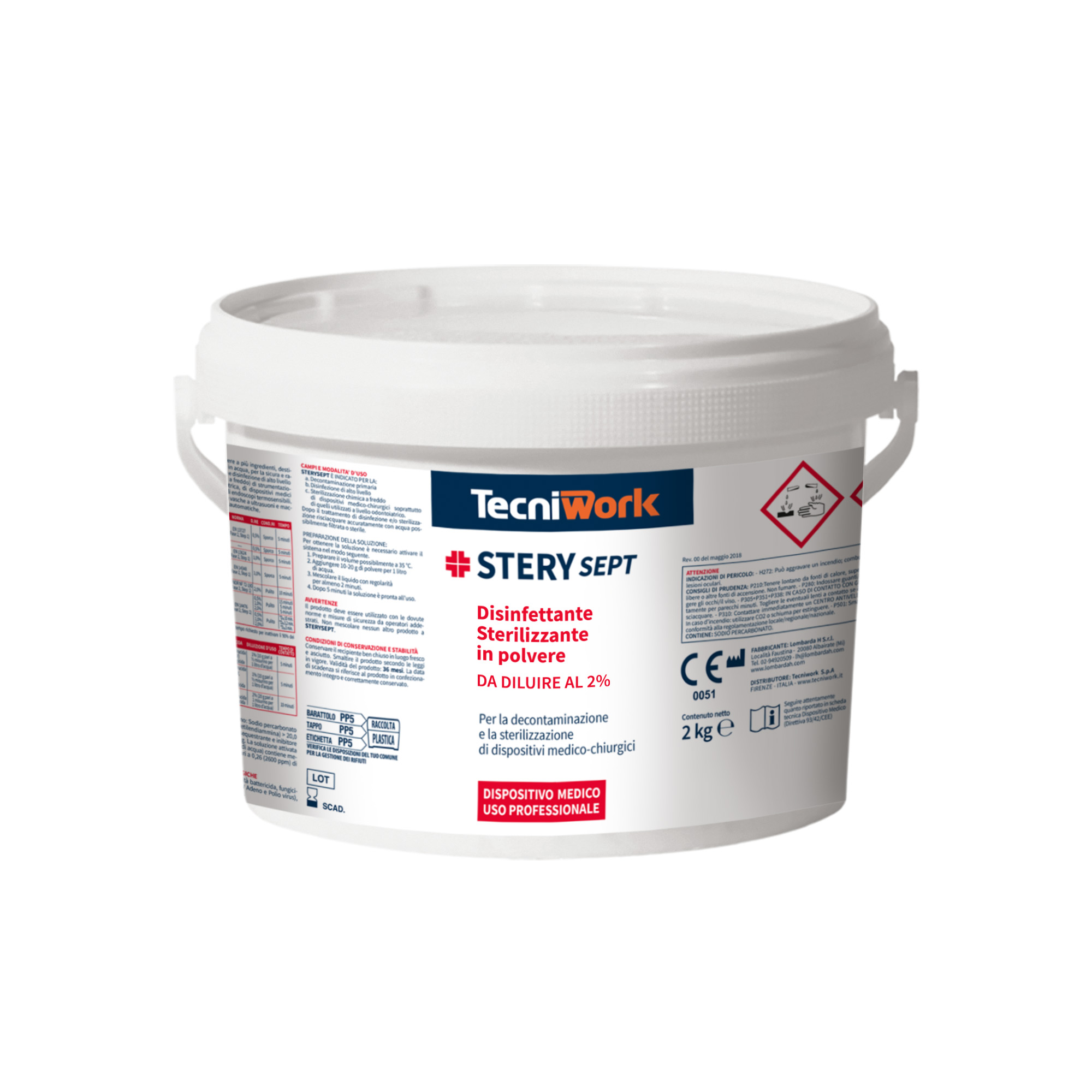 Decontaminant, disinfectant and cold steriliser for instruments Sterysept 2 kg