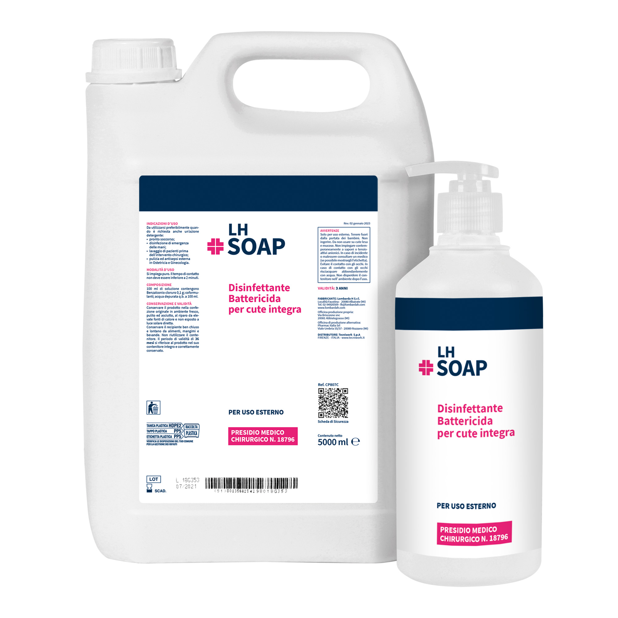 Detergente disinfettante per mani LH Soap 5 l