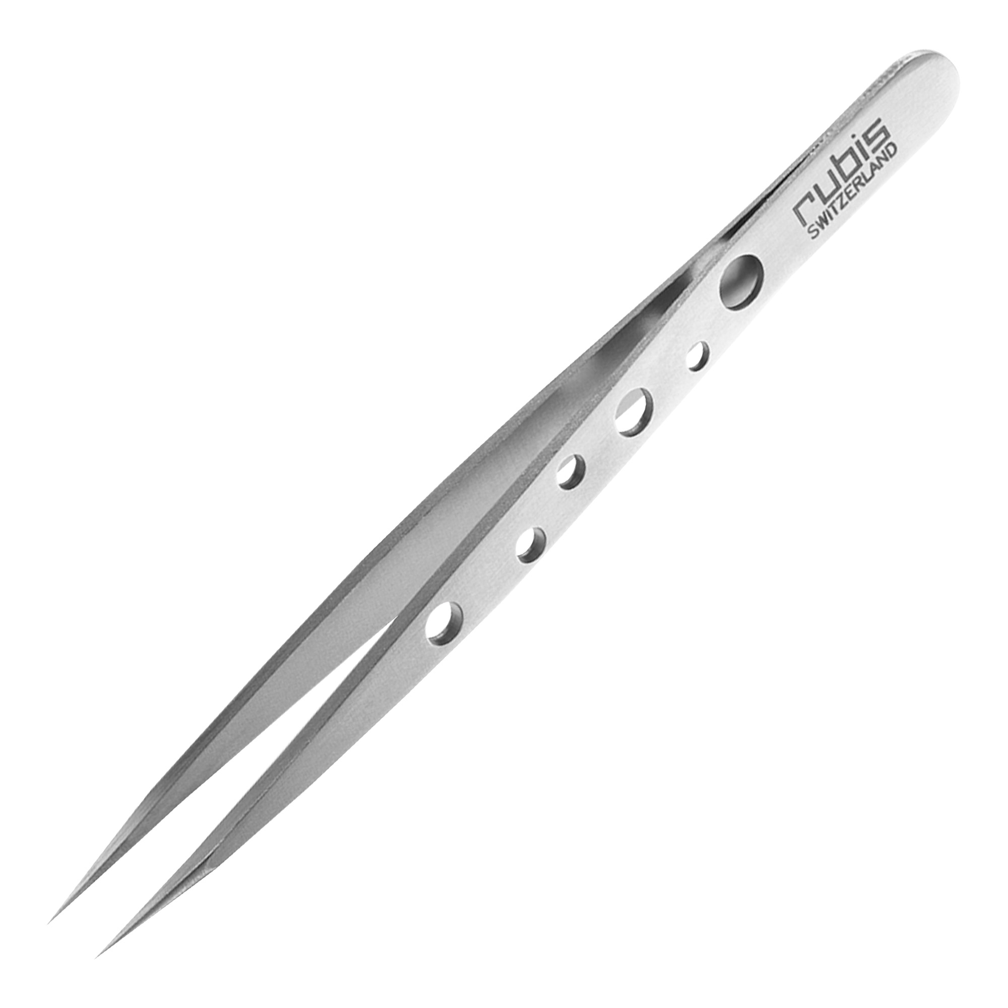 Rubis Perforated Stainless Steel Tweezers with pointed tip