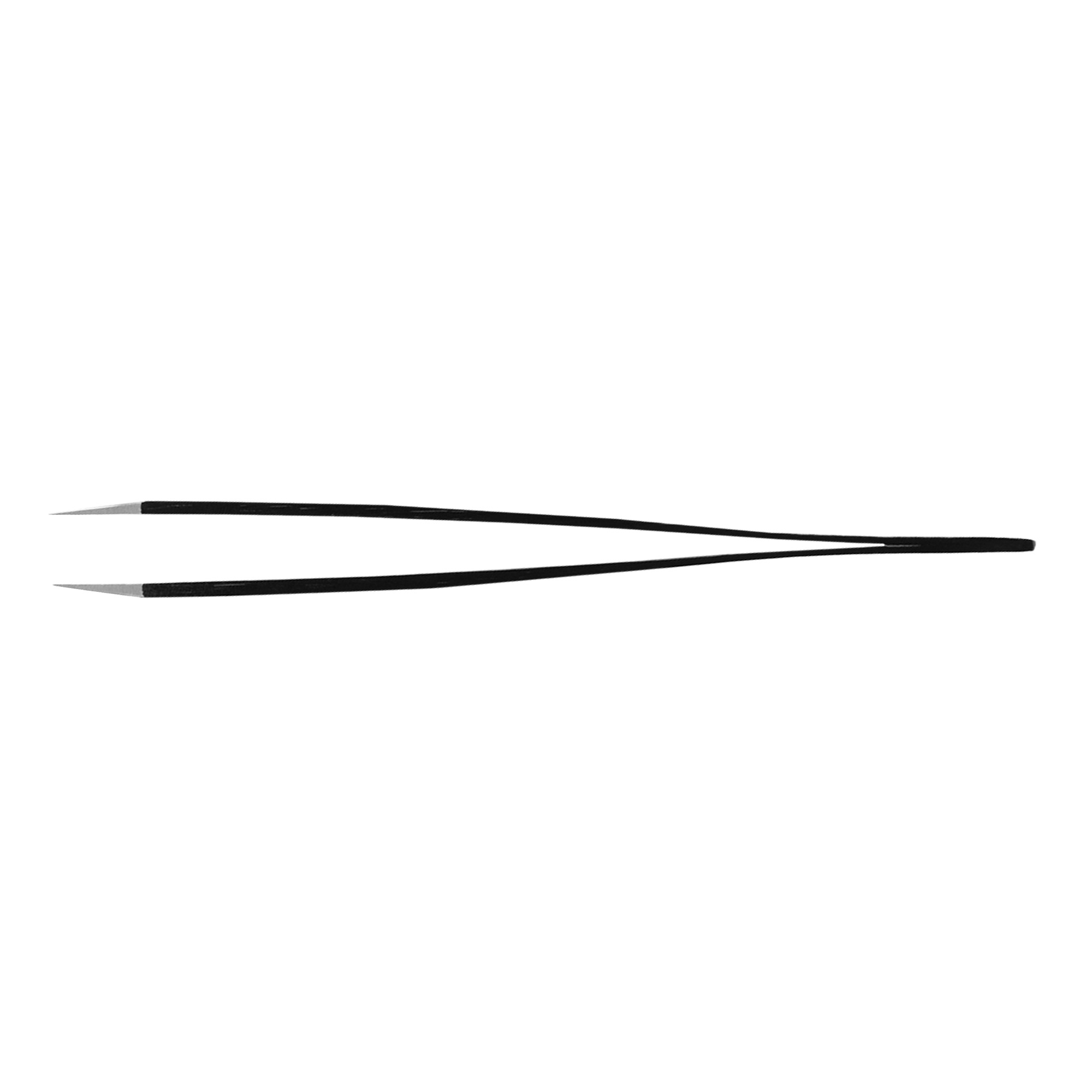 Rubis sharp-tipped stainless steel tweezers black