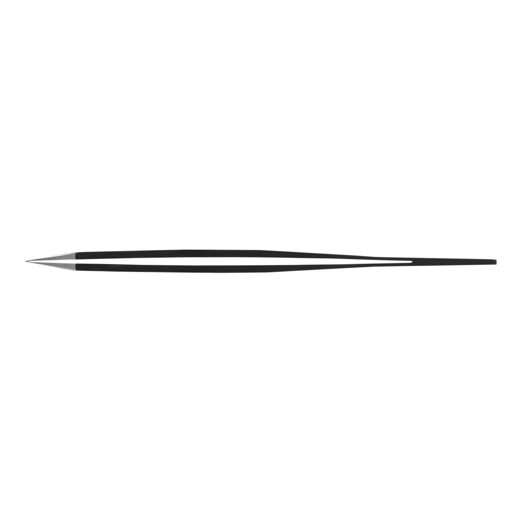 Rubis sharp-tipped stainless steel tweezers black