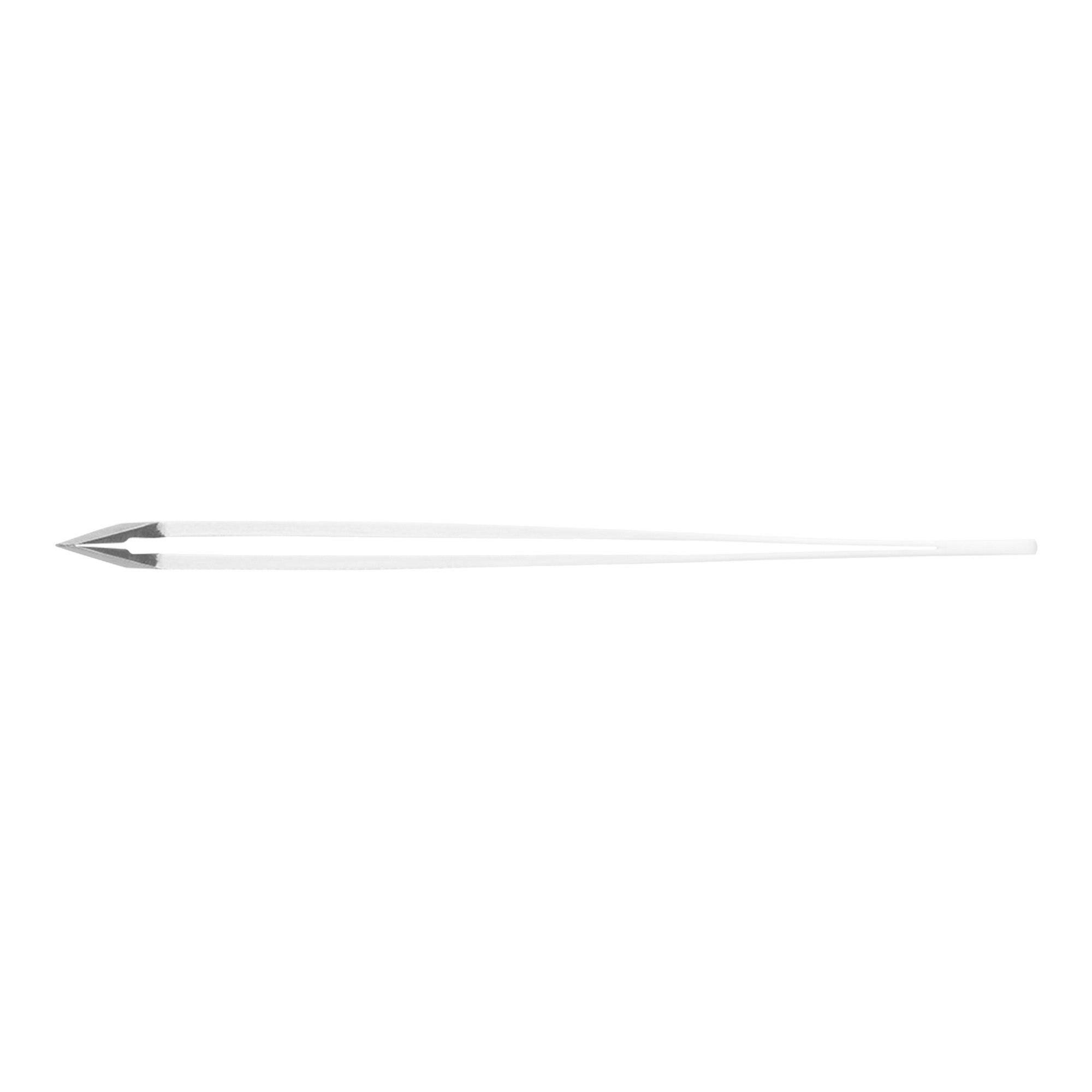 Rubis stainless steel tweezers with slant tip white