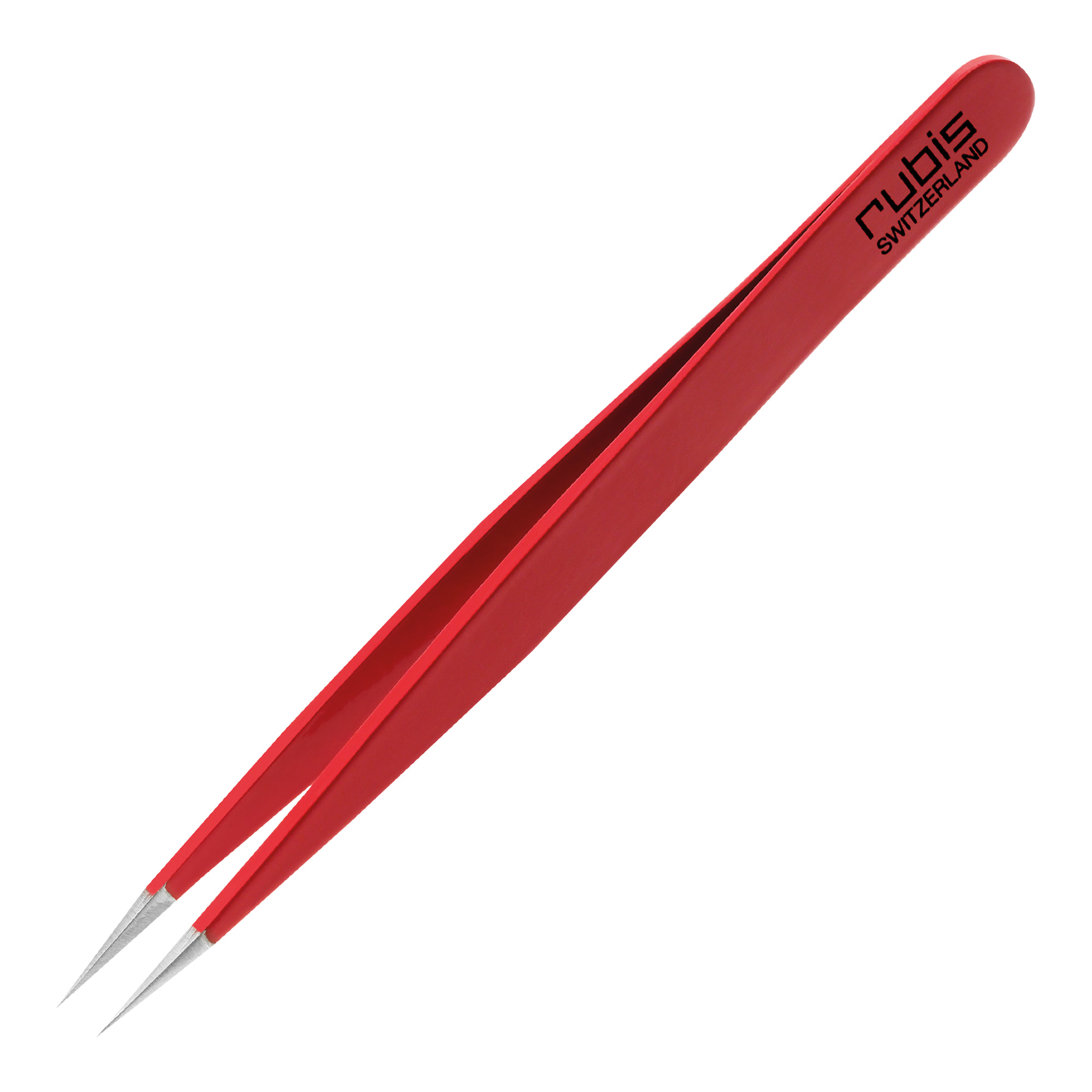 Rubis sharp-pointed stainless steel tweezers red