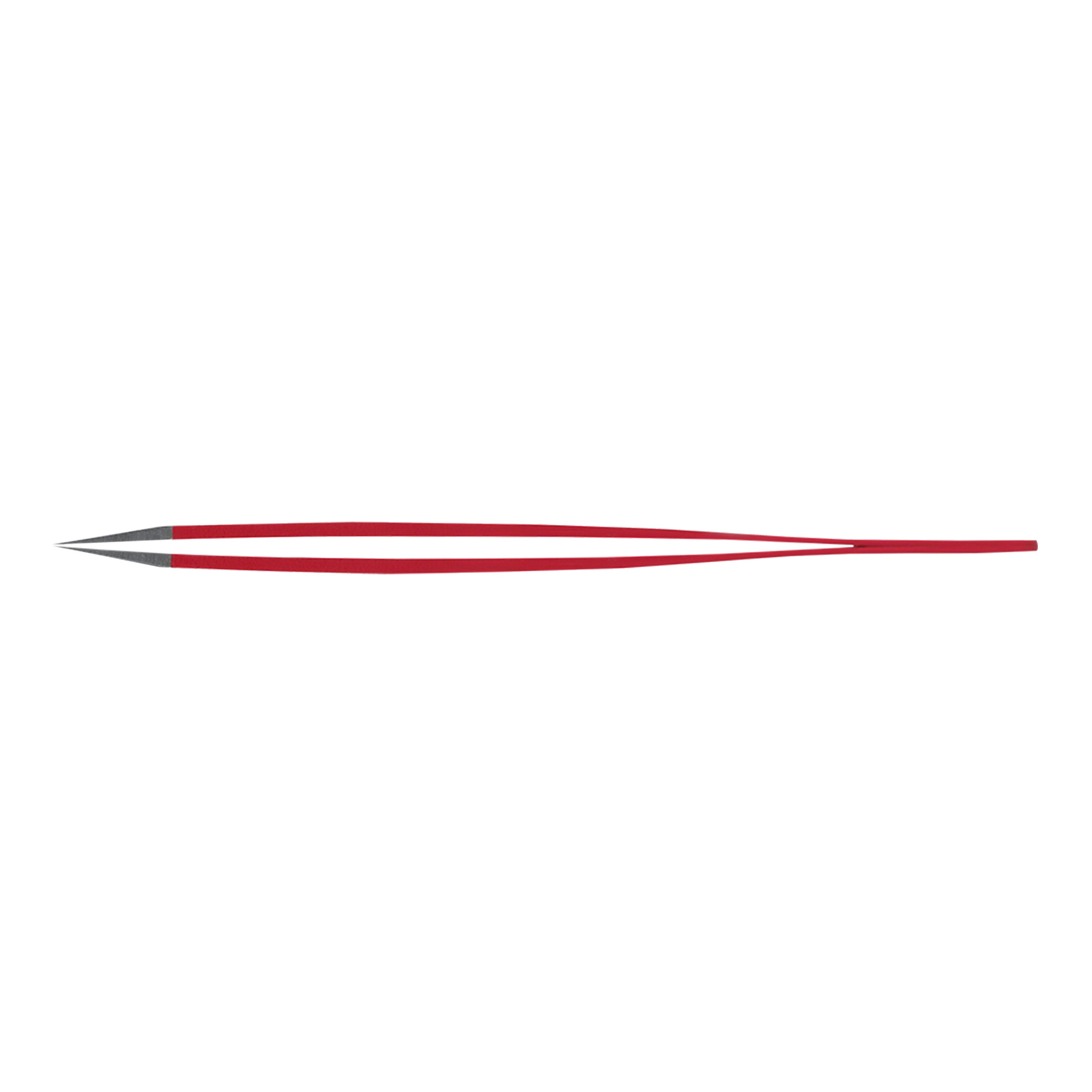 Rubis sharp-pointed stainless steel tweezers red