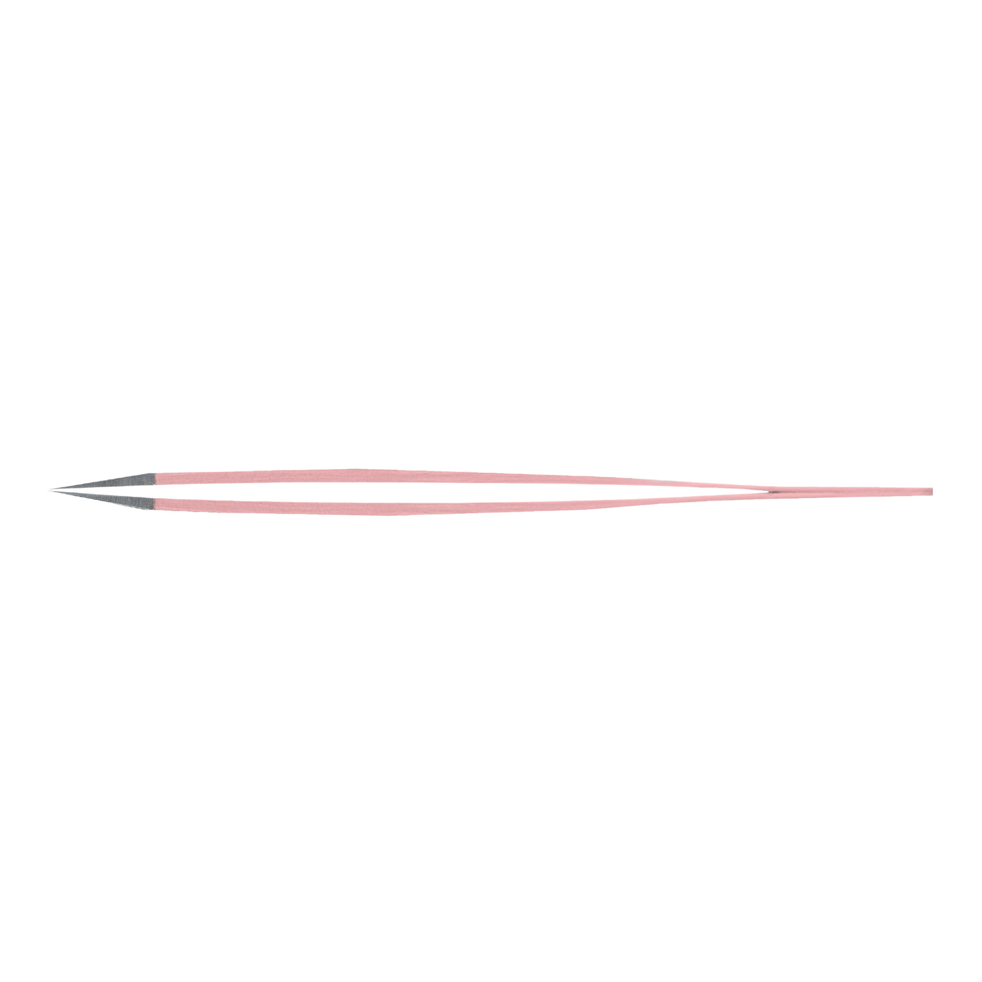 Rubis pointed stainless steel tweezers pink