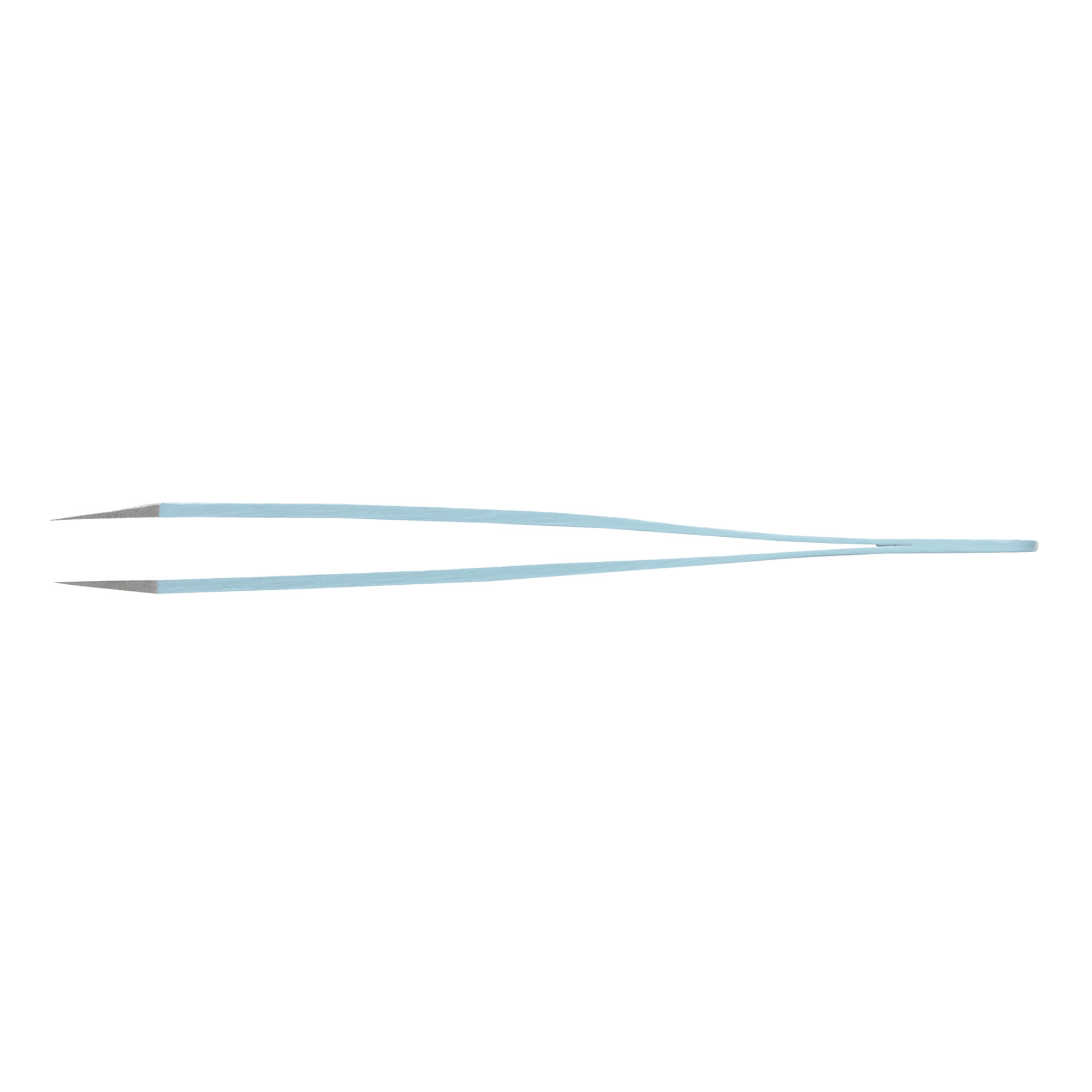 Rubis sharp-tipped stainless steel tweezers light blue