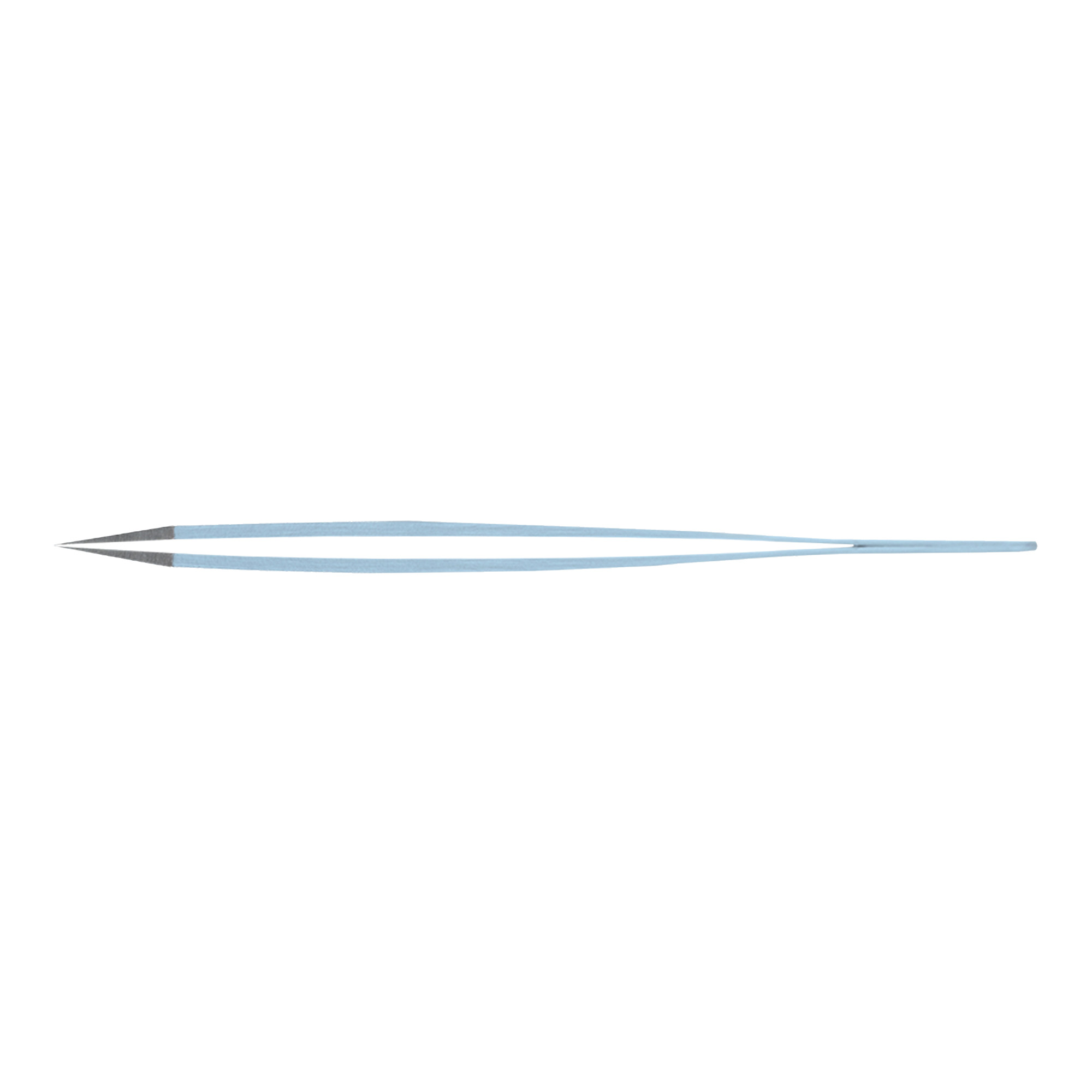 Rubis sharp-tipped stainless steel tweezers light blue