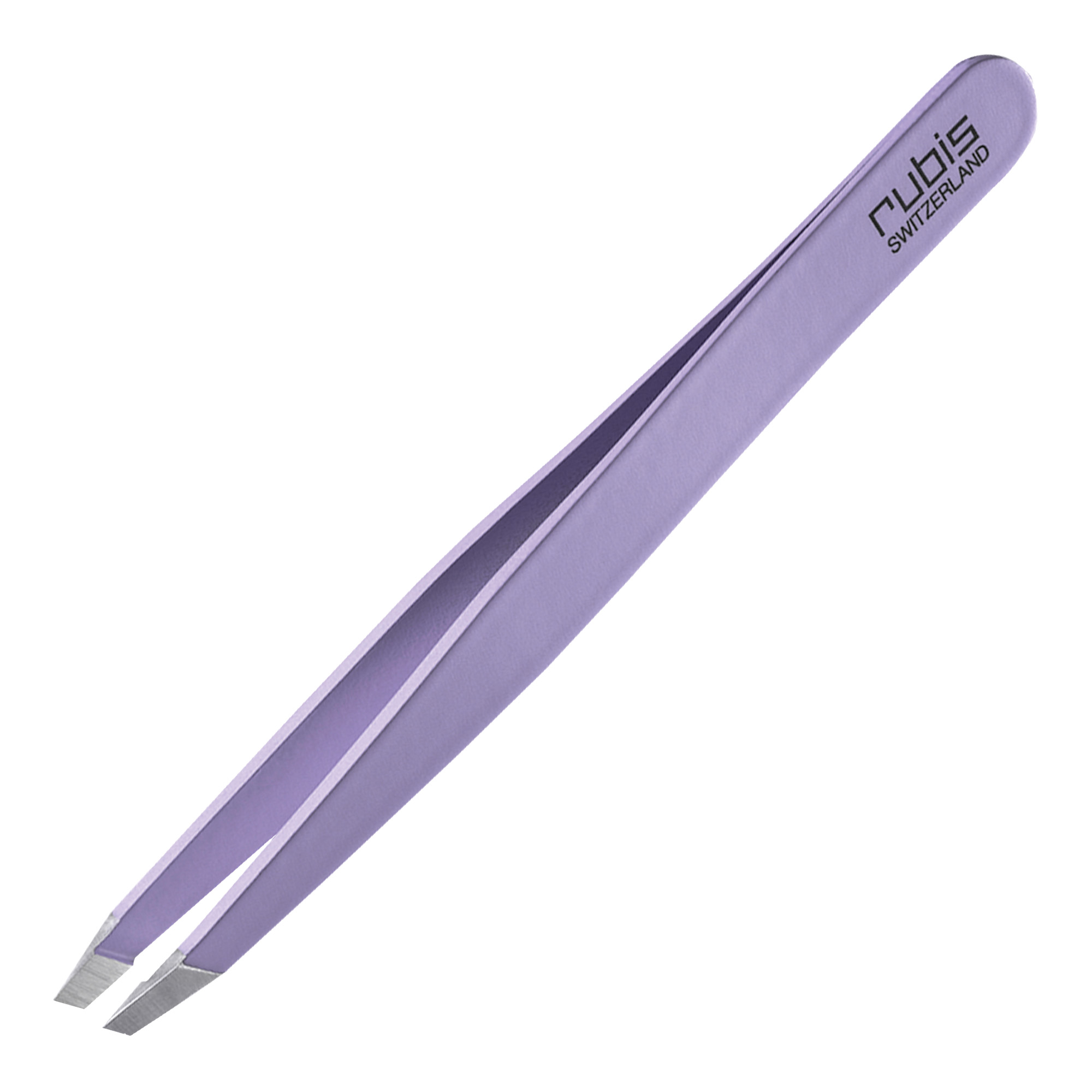 Rubis stainless steel tweezers with slant tip violet