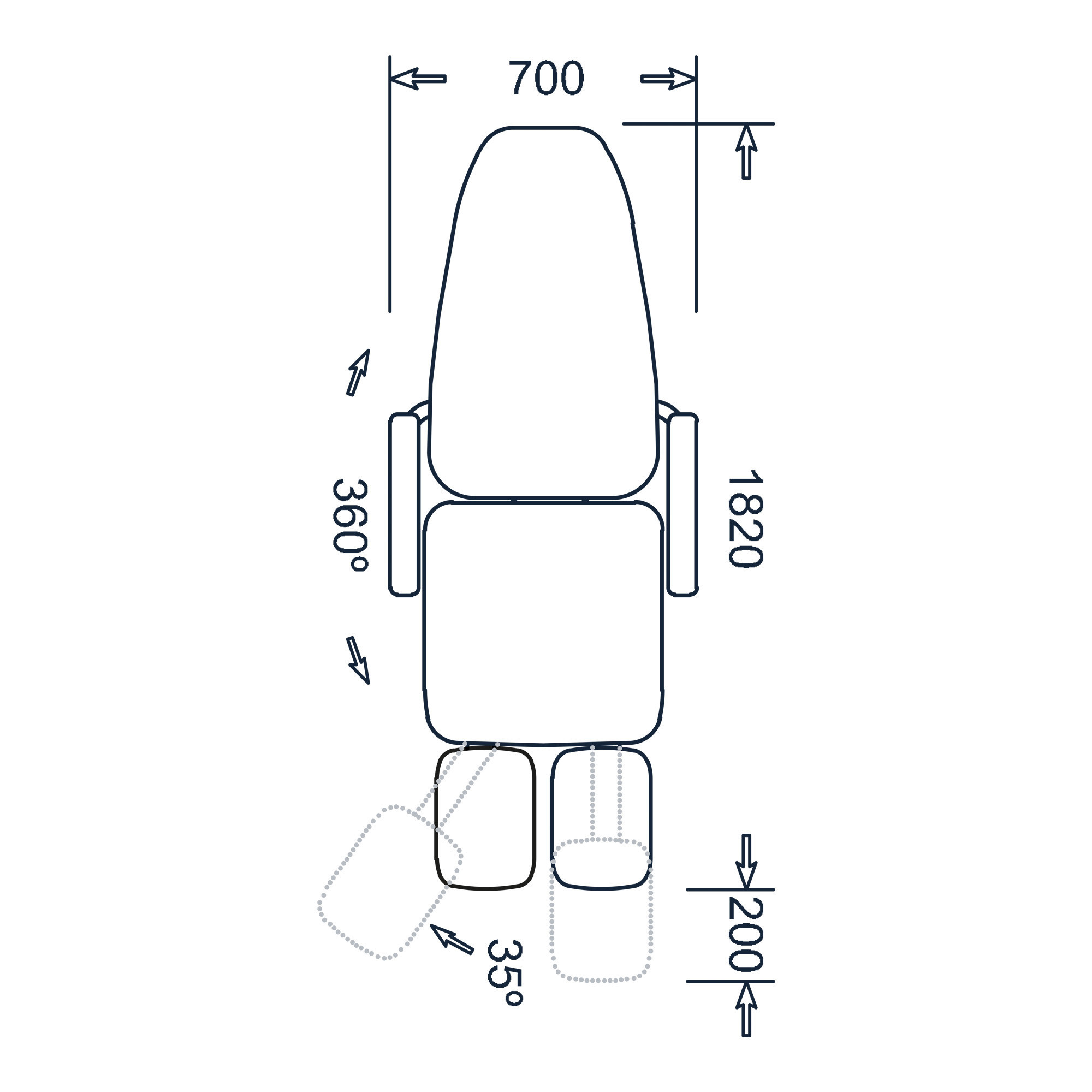 Delta Plus 2-motoriger elektrischer Stuhl