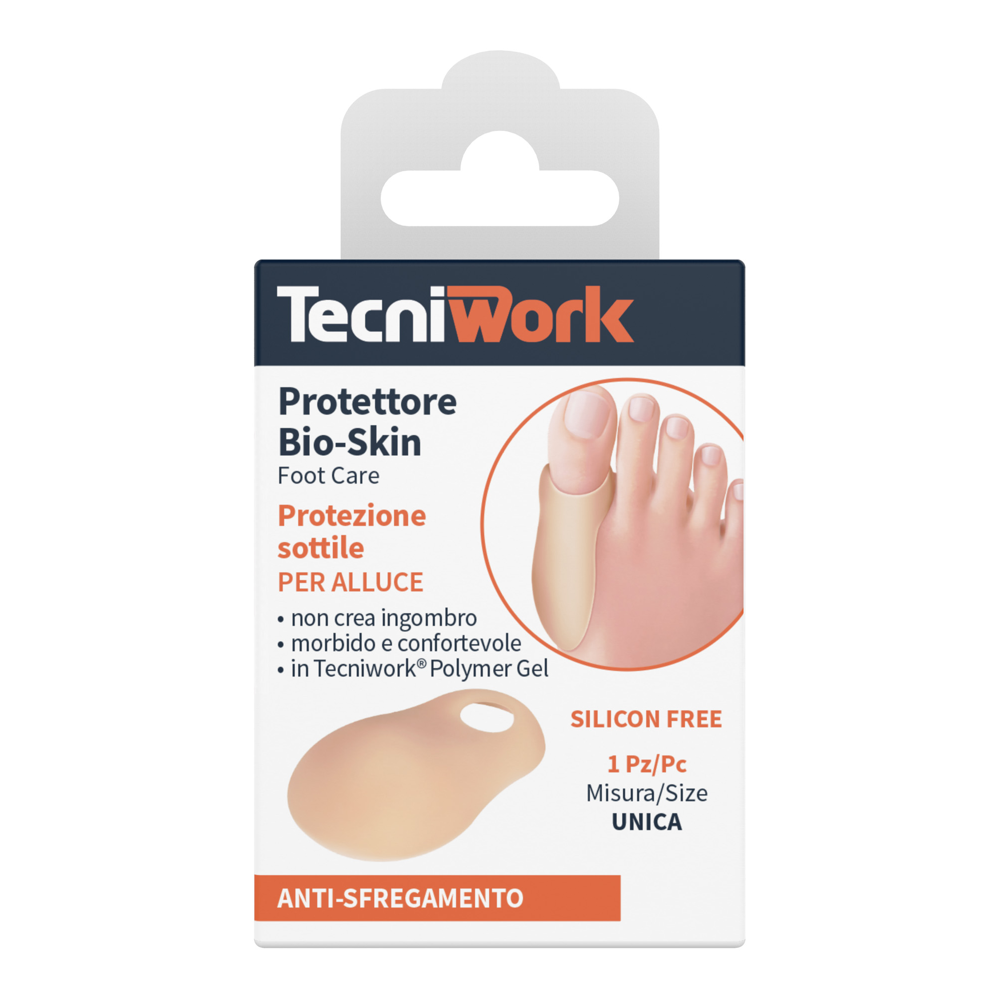 Protezione per alluce in Tecniwork Polymer Gel color pelle Bio-Skin 1 pz