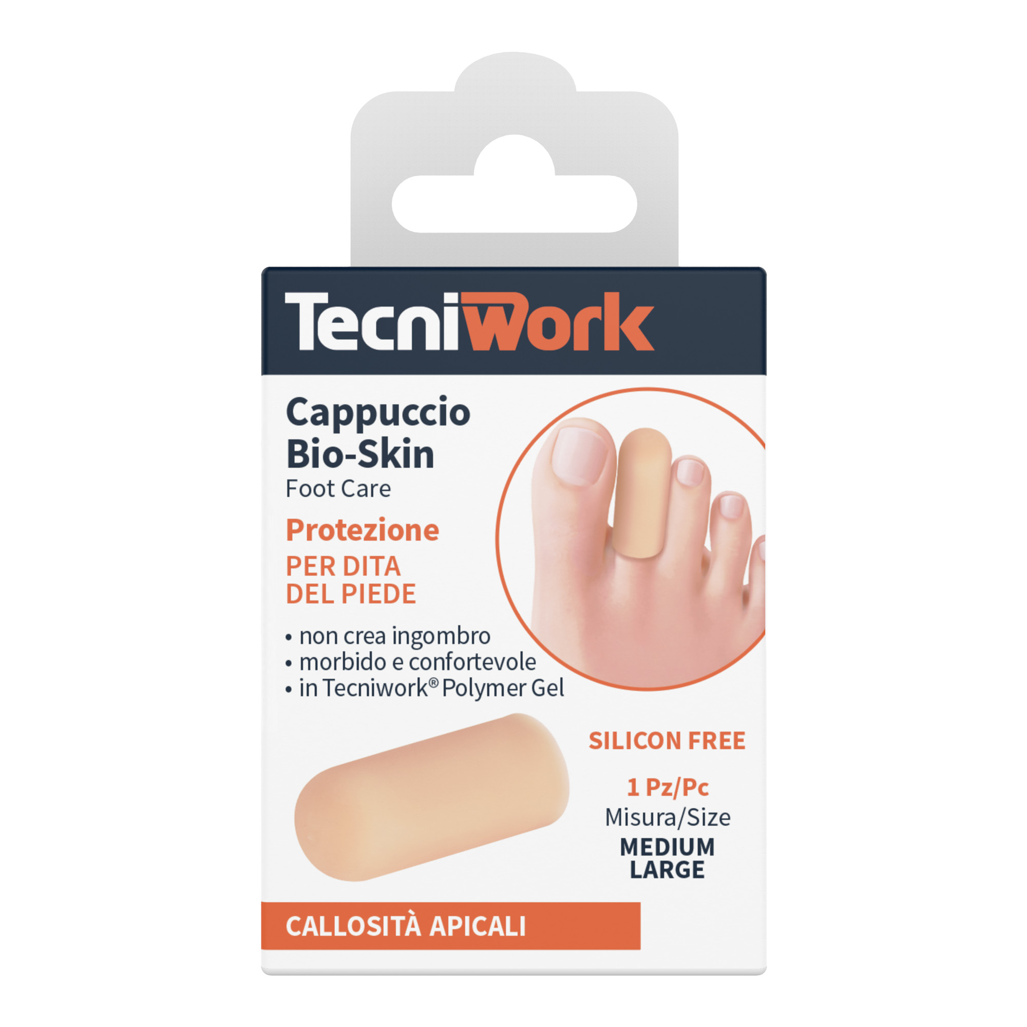 Protezione per dita dei piedi in Tecniwork Polymer Gel color pelle Bio-Skin 1 pz