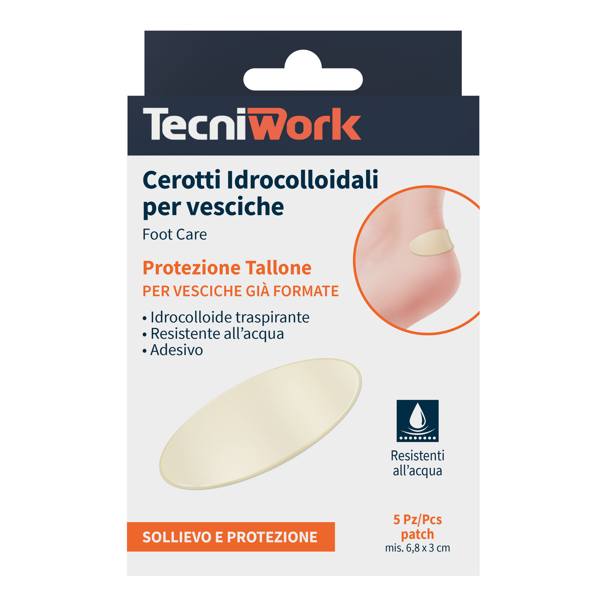 Emplâtres hydrocolloïdes pour les ampoules au talon 5 pcs