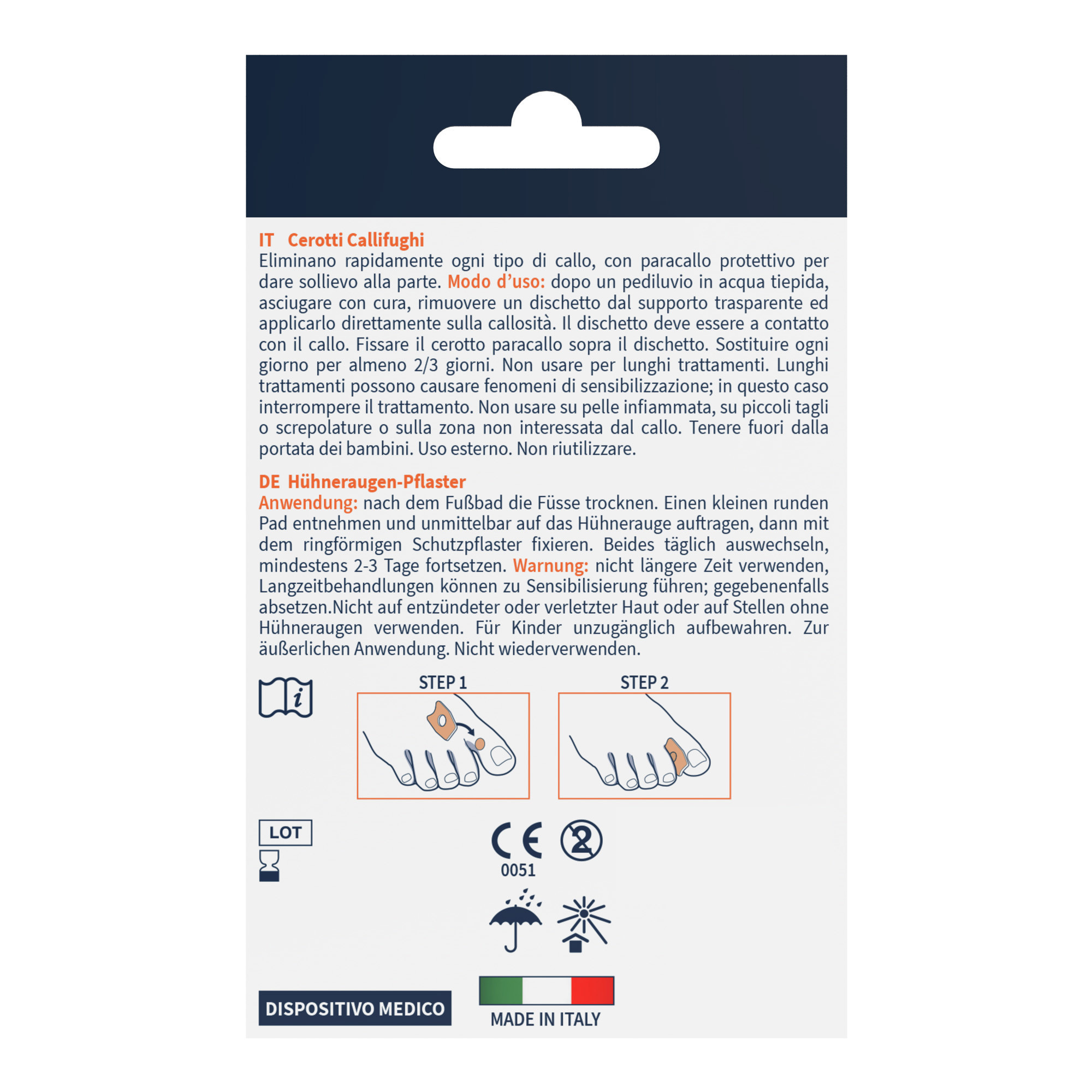 Pansements coricides intérdigitaux pour orteils avec 40% d'acide salicylique 6 pc