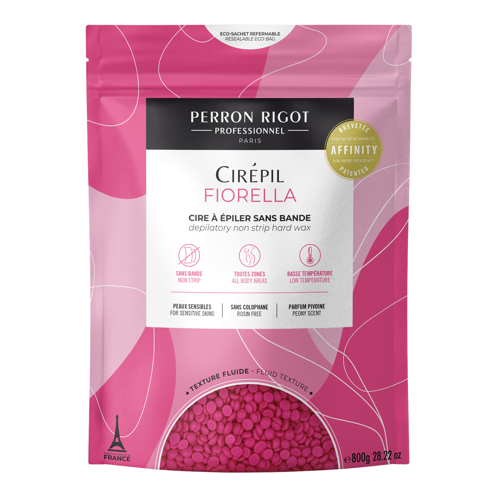 Cirepil Fiorella 800 g - Cire en perles sans bandes pour peau sensible, parfum délicat