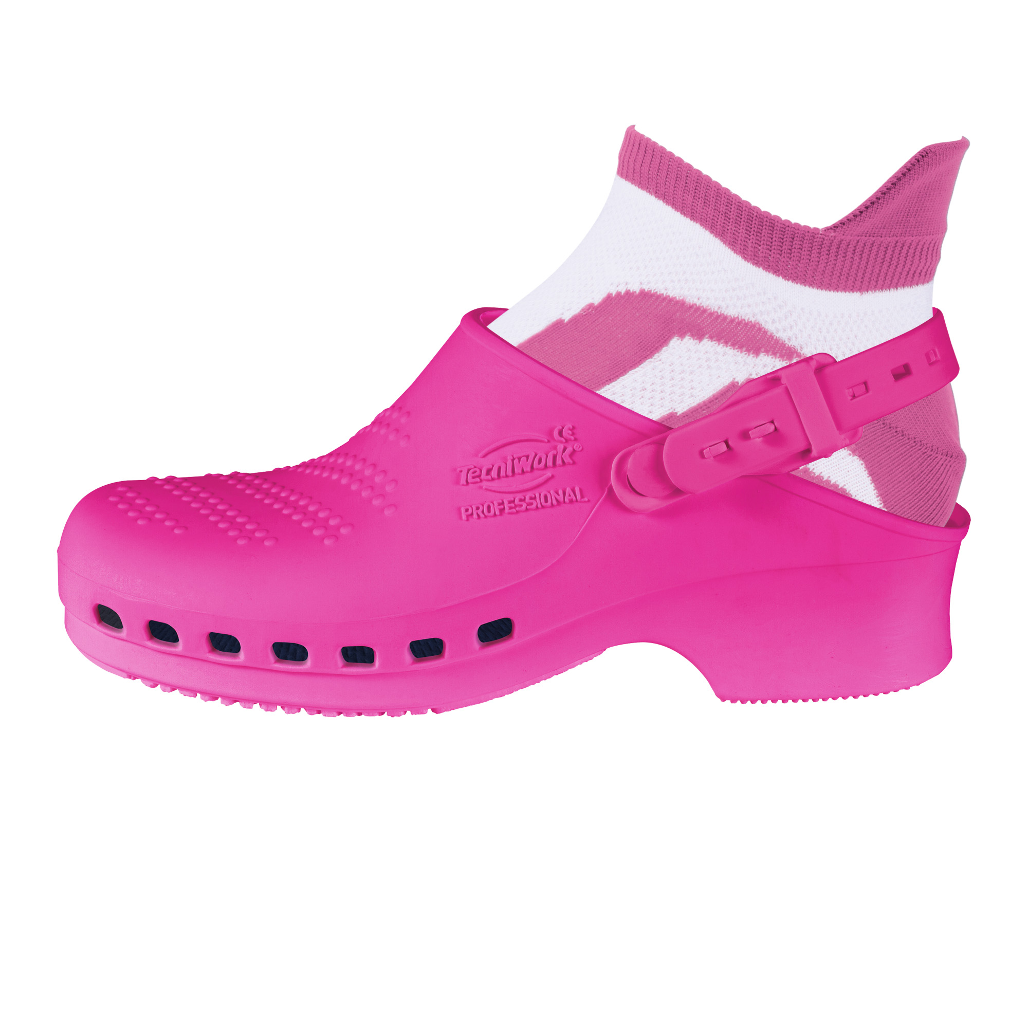 Fuchsia professional sanitary clogs