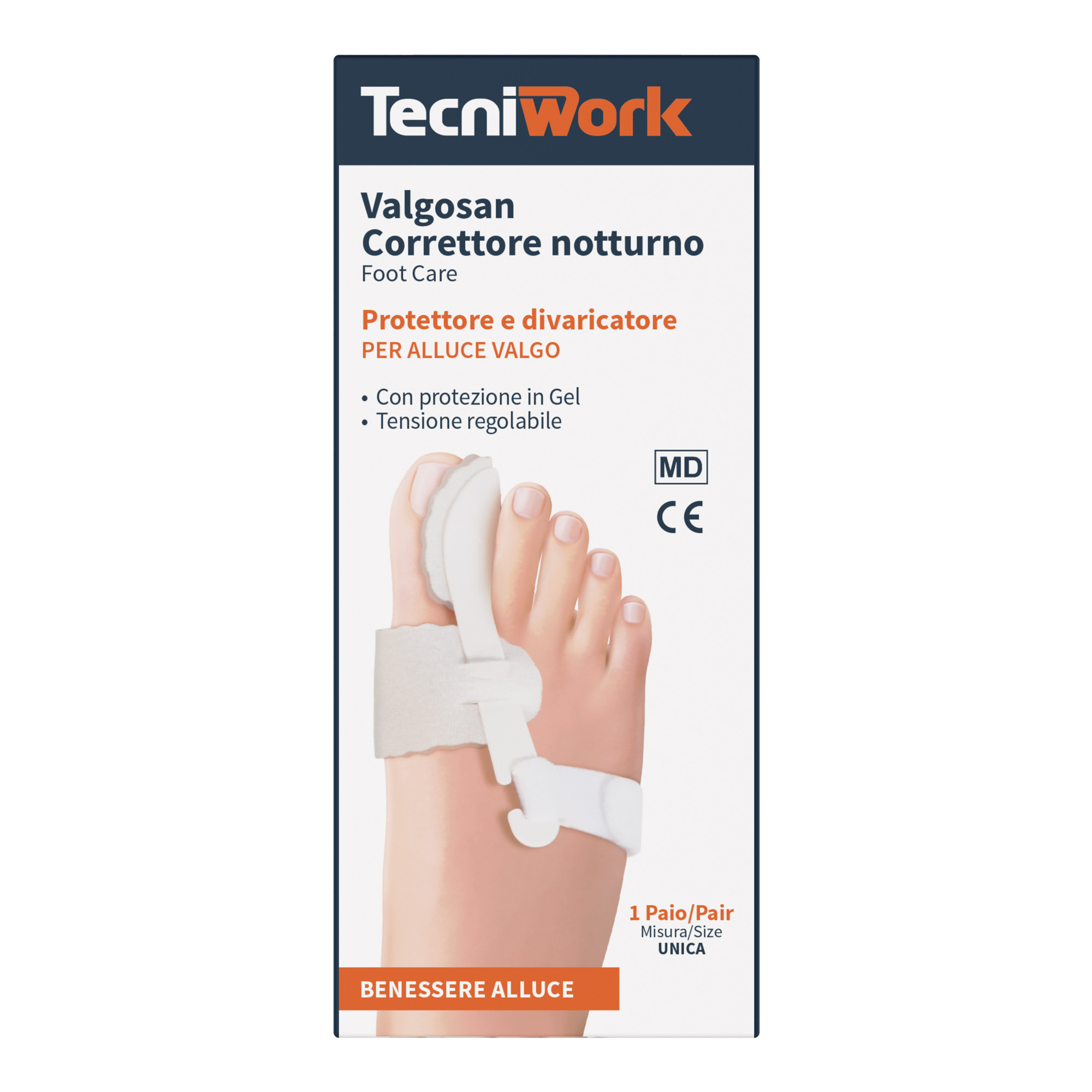 Valgosan hallux valgus night splint for right and left foot 1 pair