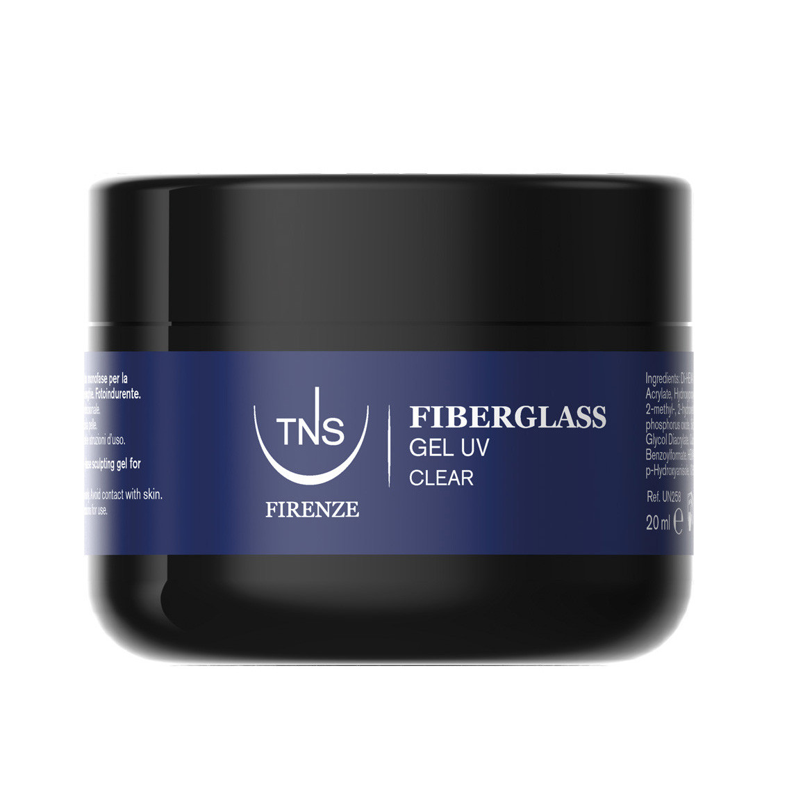 Transparent TNS Fiberglass Microfibre One Phase UV Gel for Nail Covering 20 ml