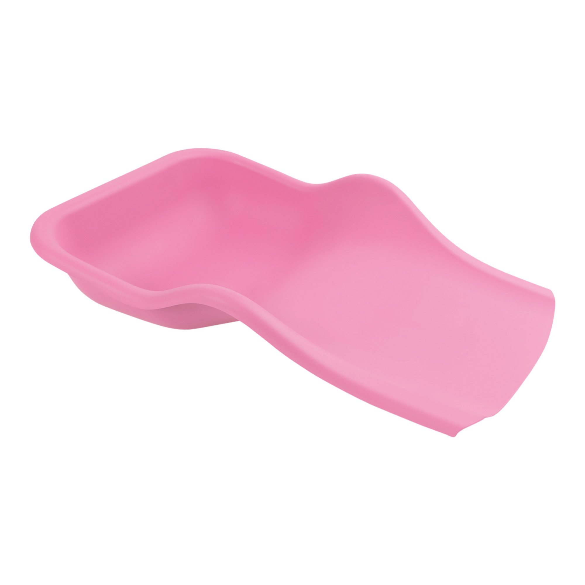 Flexible tray for the collection of pedicure residues on the foot pink