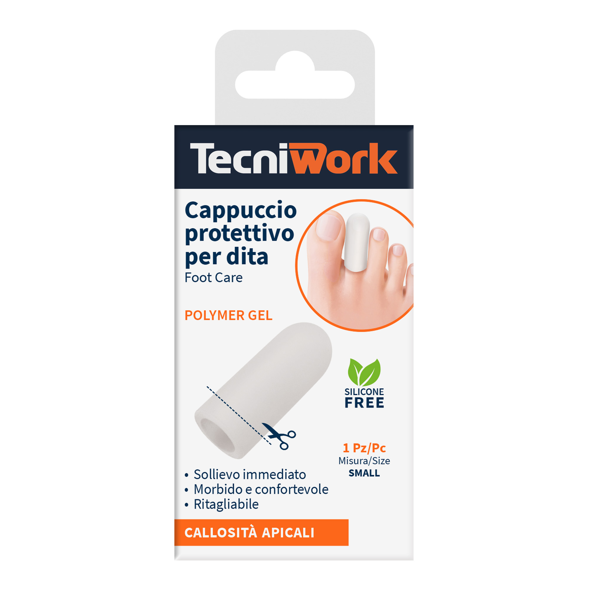 Protezione per dita dei piedi in Tecniwork Polymer Gel trasparente 1 pz