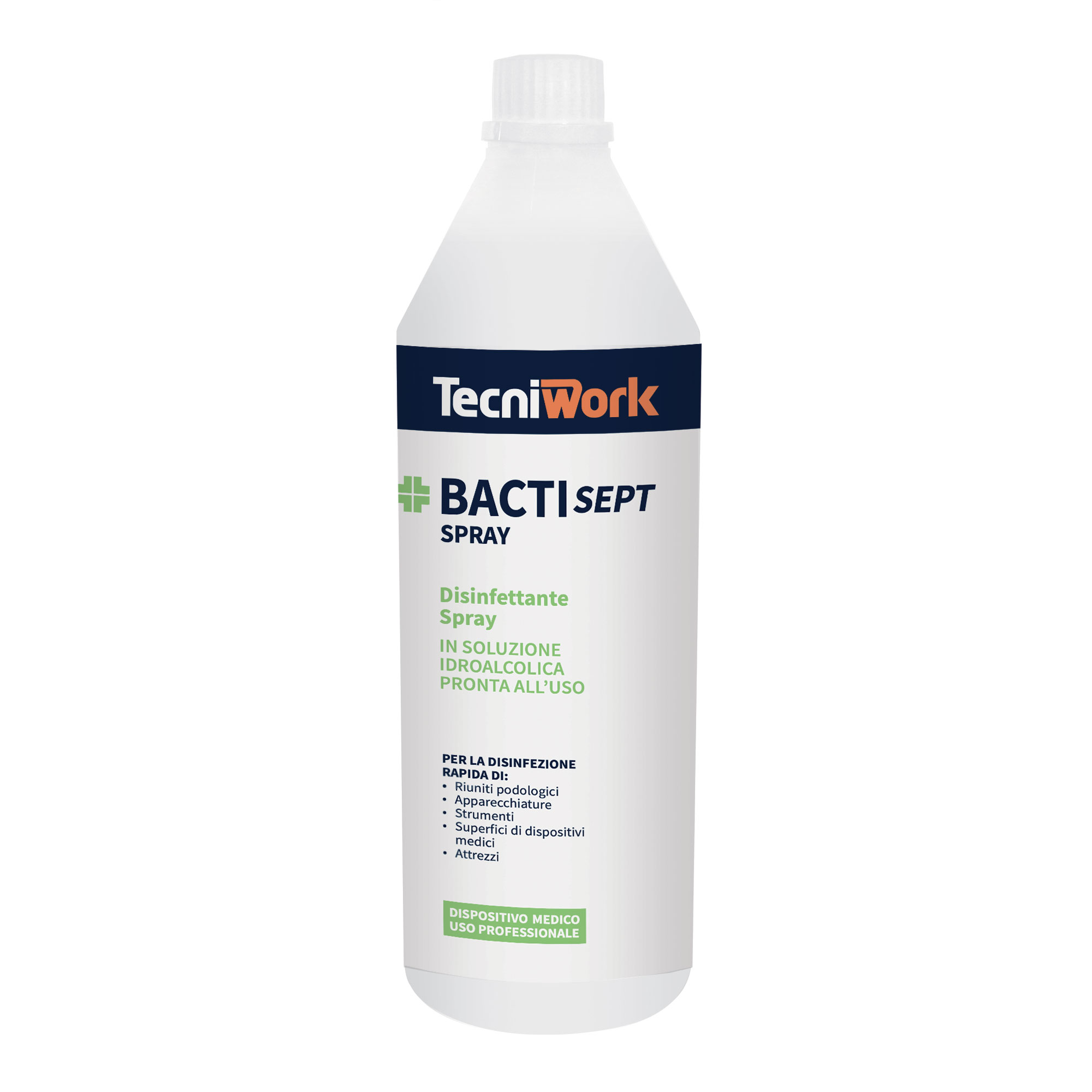 Disinfettante per superfici e attrezzature con grado alcolico 70° Bactisept Spray 1 l