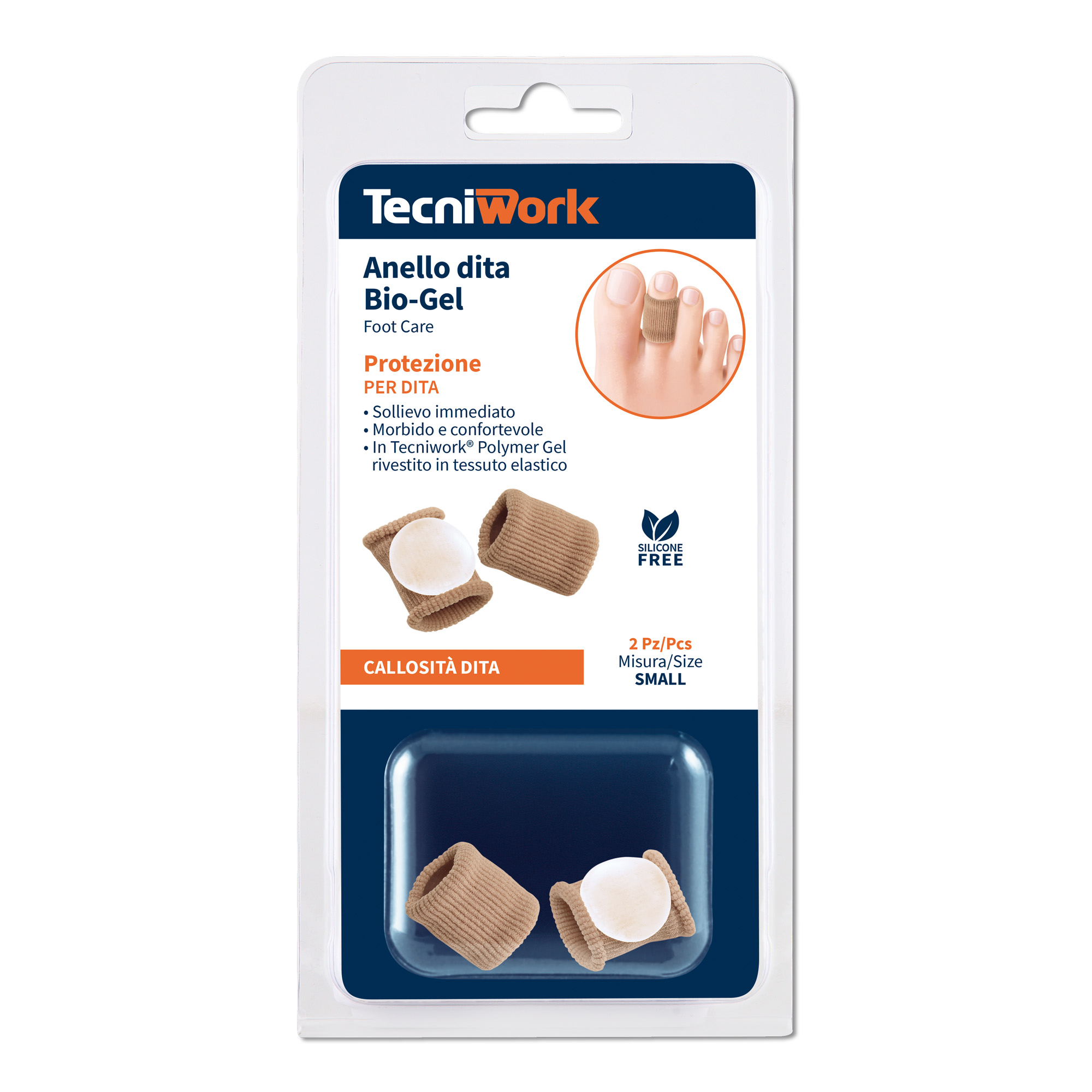 Anneau pour orteil en Tecniwork ® Polymer Gel taille Small 2 pcs