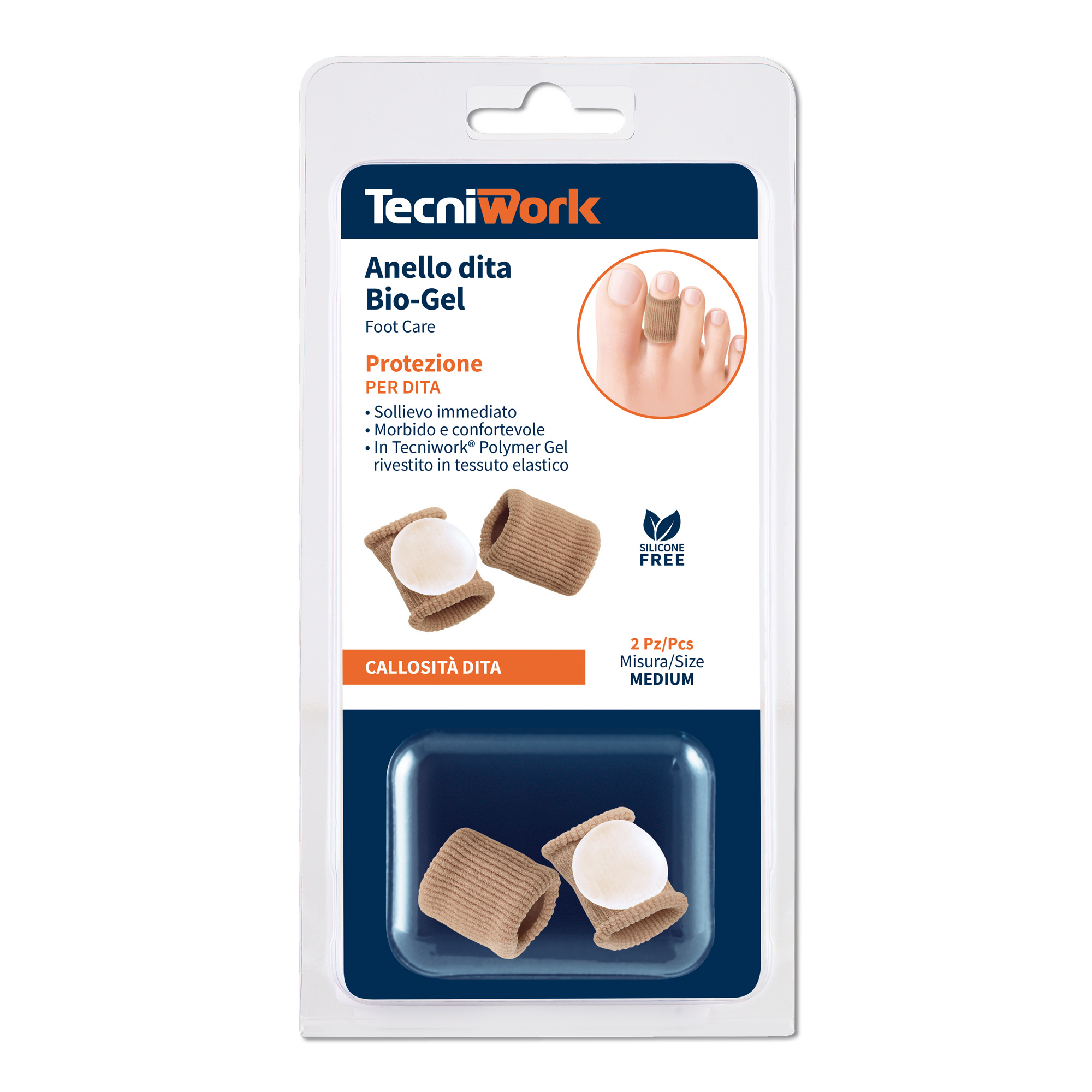 Anneau pour orteils en Tecniwork ® Polymer Gel taille Medium 2 pcs