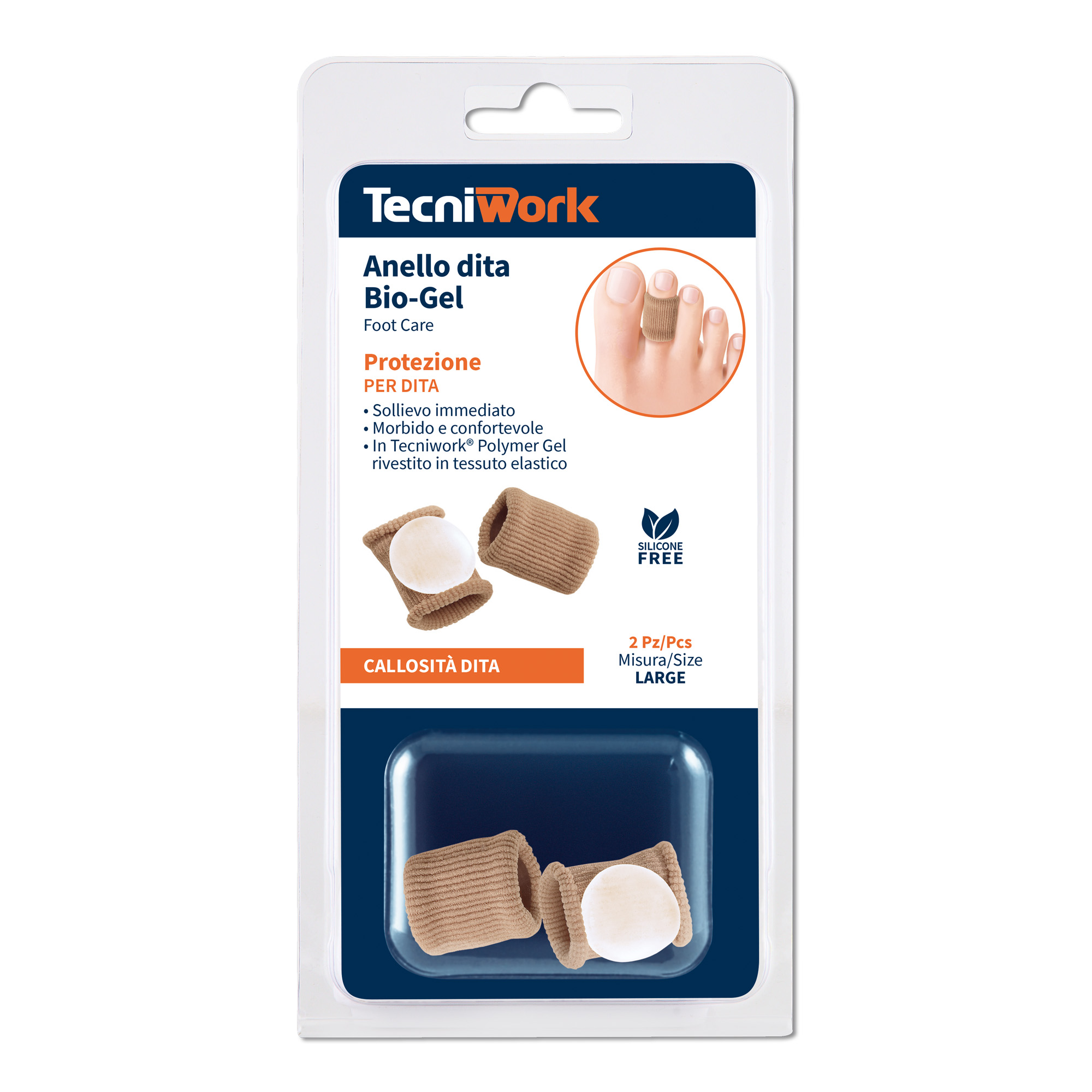 Anneau pour orteils en Tecniwork ® Polymer Gel taille Large 2 pcs