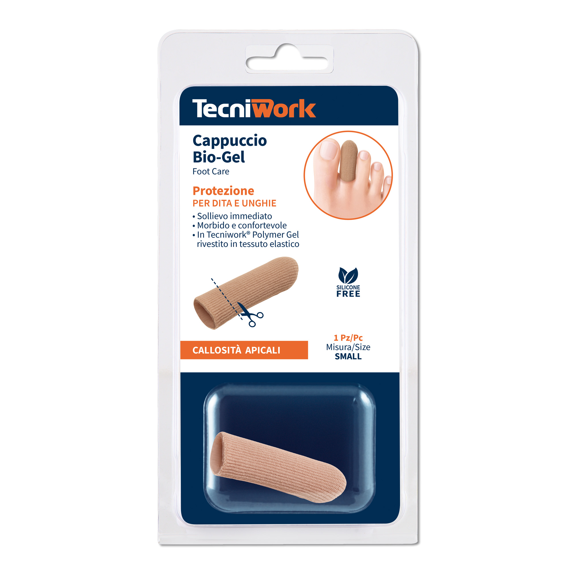 Tecniwork Polymer Gel Gewebe Zehenkappe Bio-Gel Größe Small 1 Stück