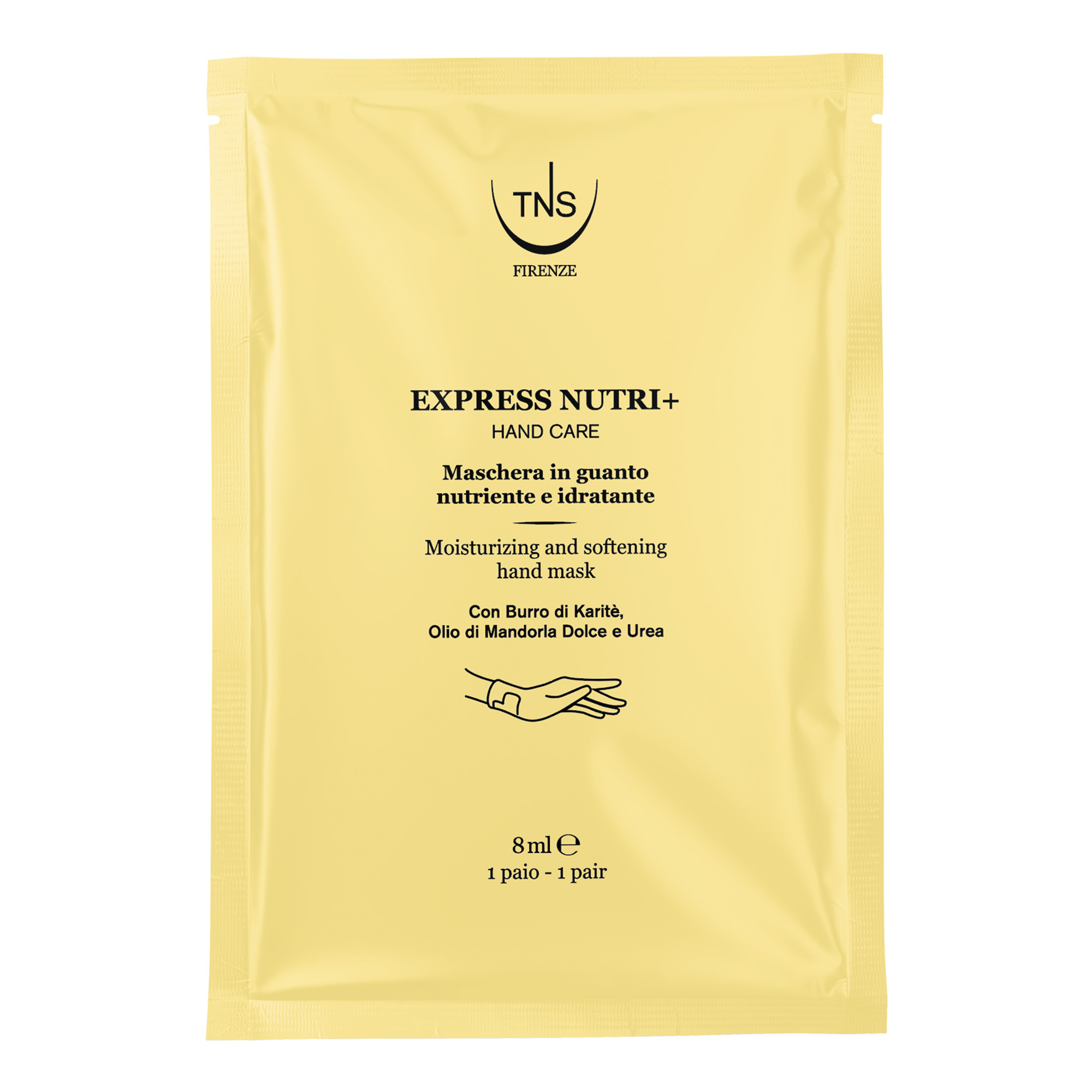 Maschera in guanto per mani Express Nutri+ nutriente e idratante Espositore da 25 pz