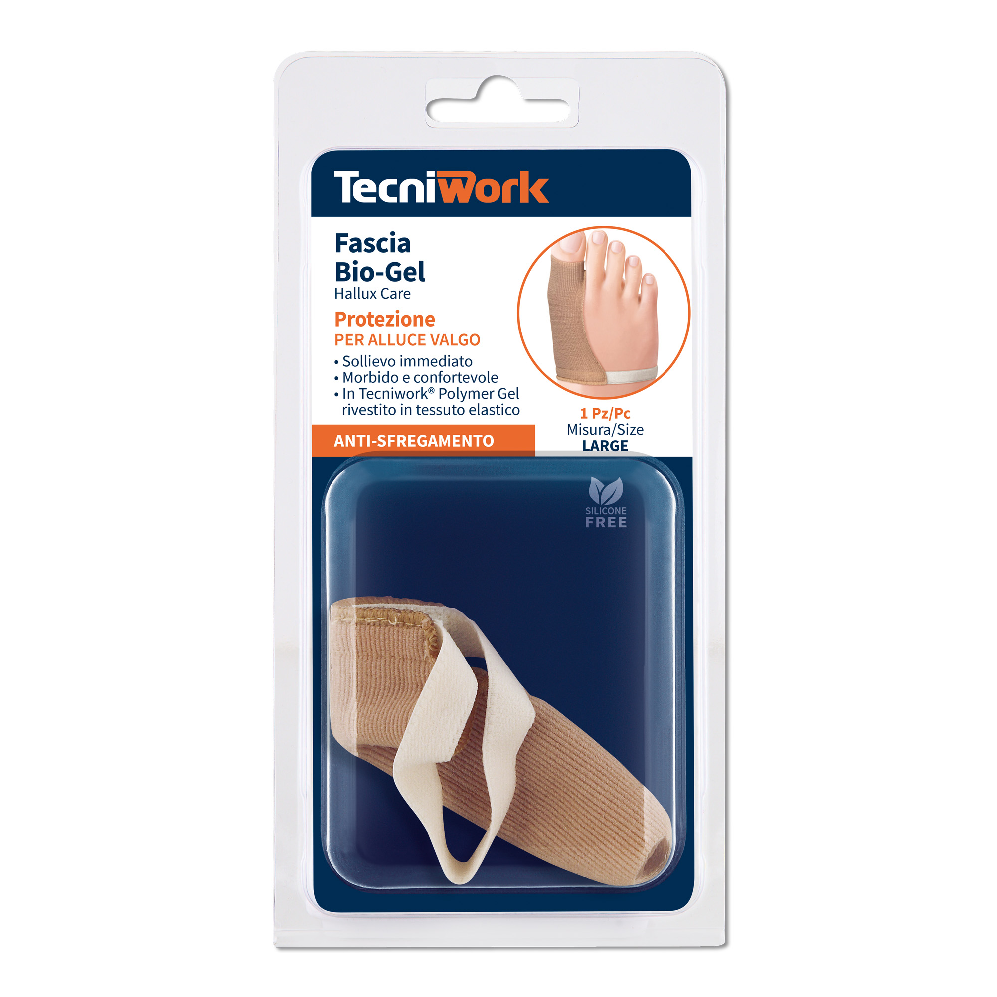 Pansement d'orteil en tissu en Tecniwork® Polymer Gel Bio-Gel taille Large 1 pc