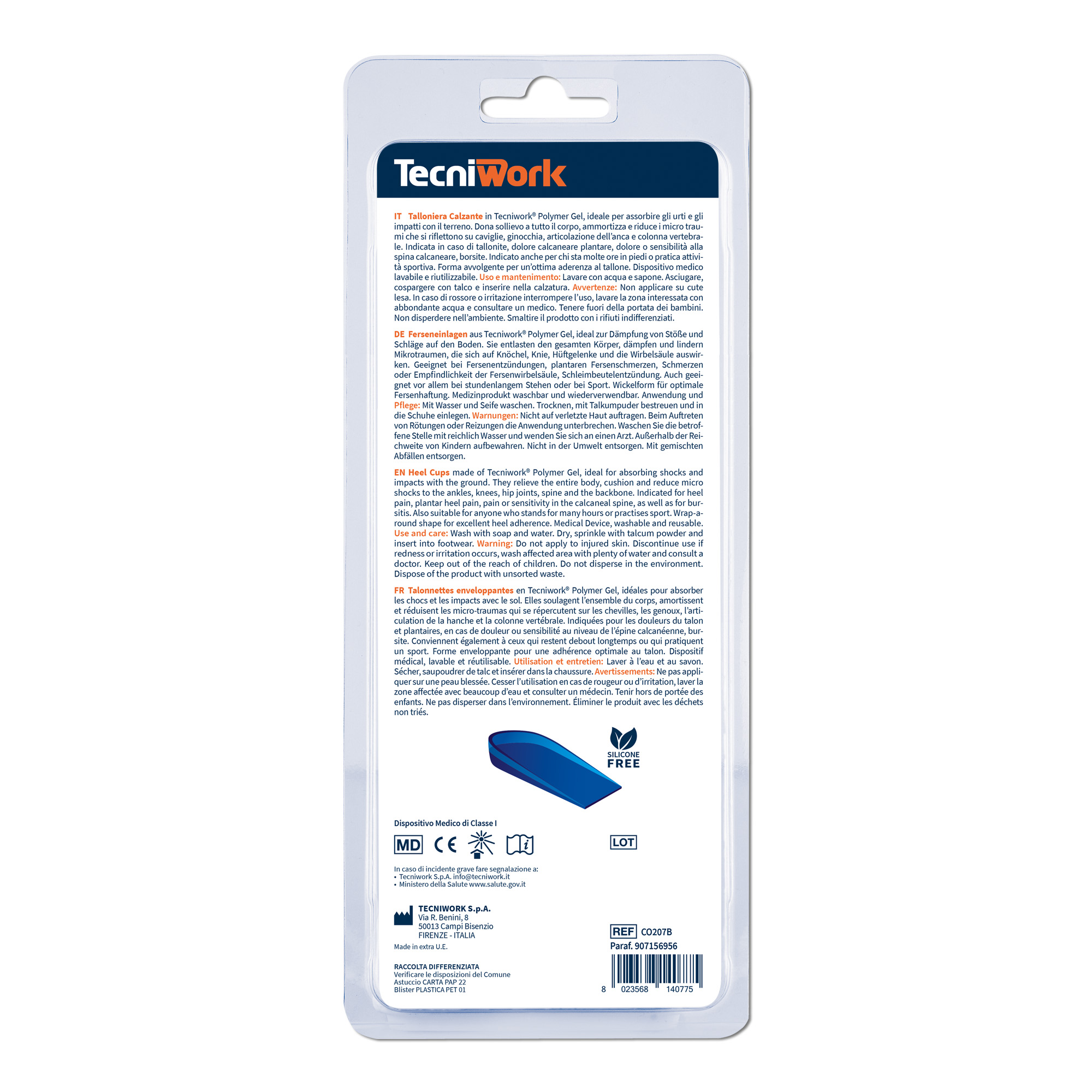 Talonnettes enveloppantes en Tecniwork® Polymer Gel Comfort Plus