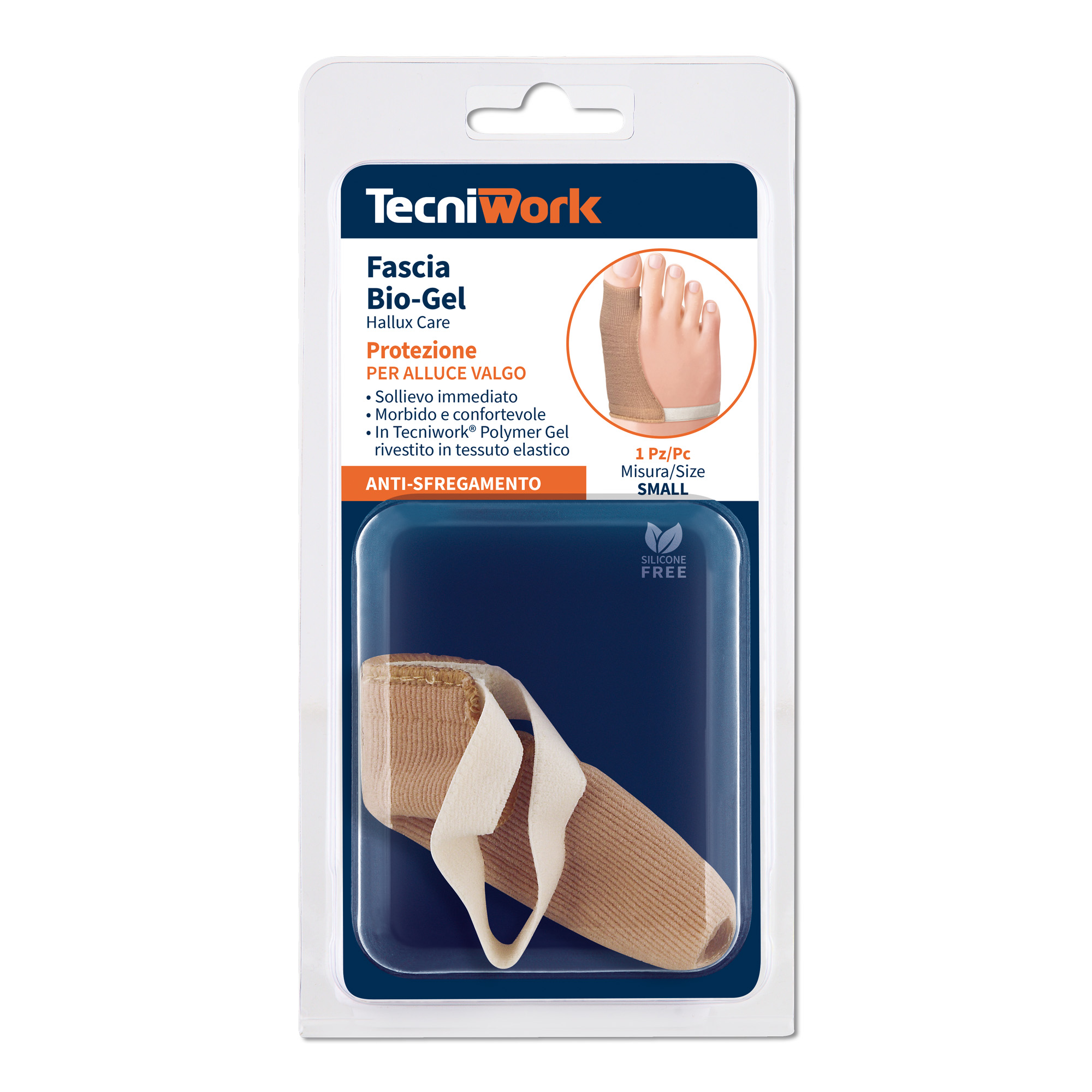 Bio-Gel Zehenschutzbandage aus Tecniwork® Polymer Gel und Gewebe