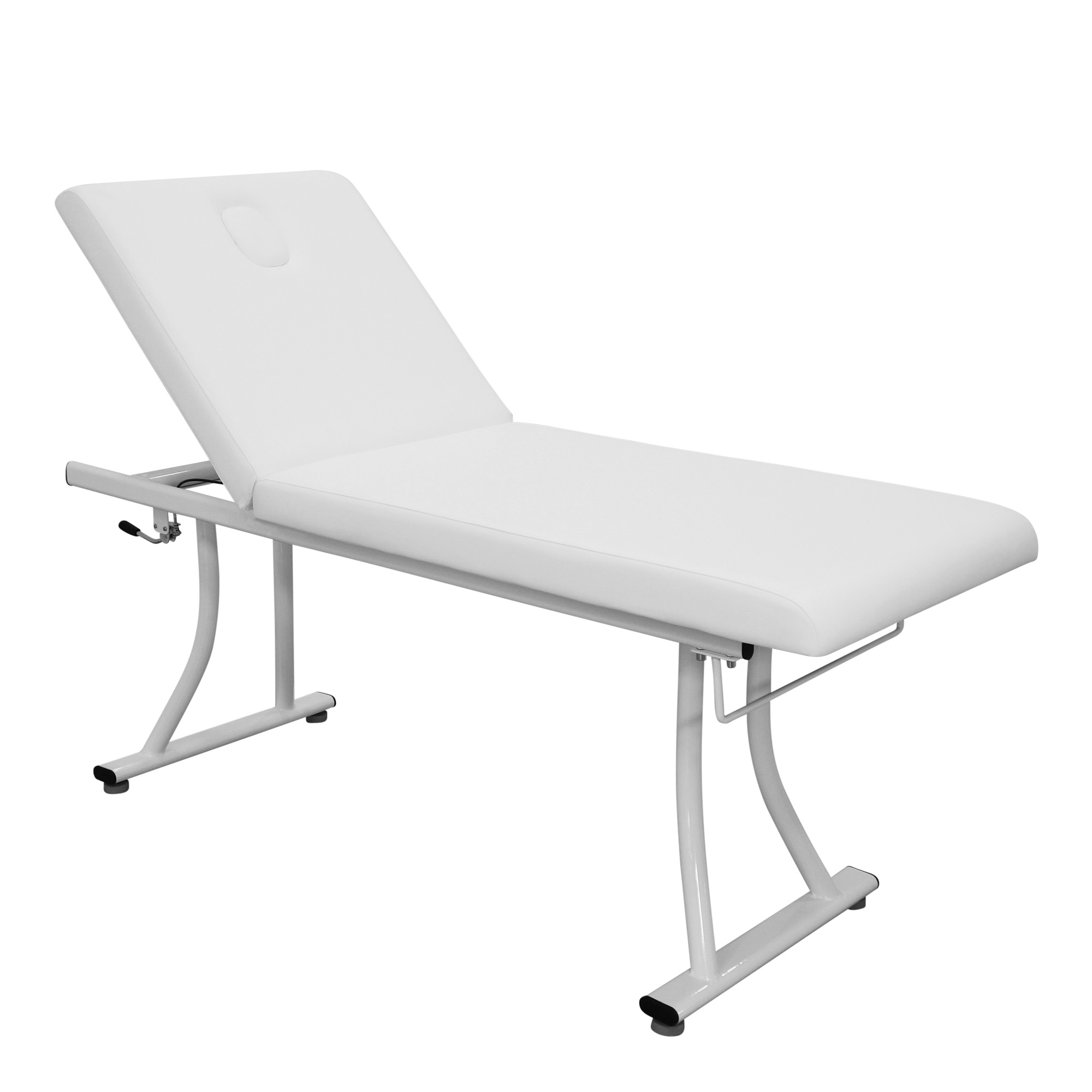 Single-joint stainless steel massage bed with face hole and paper-roll holder