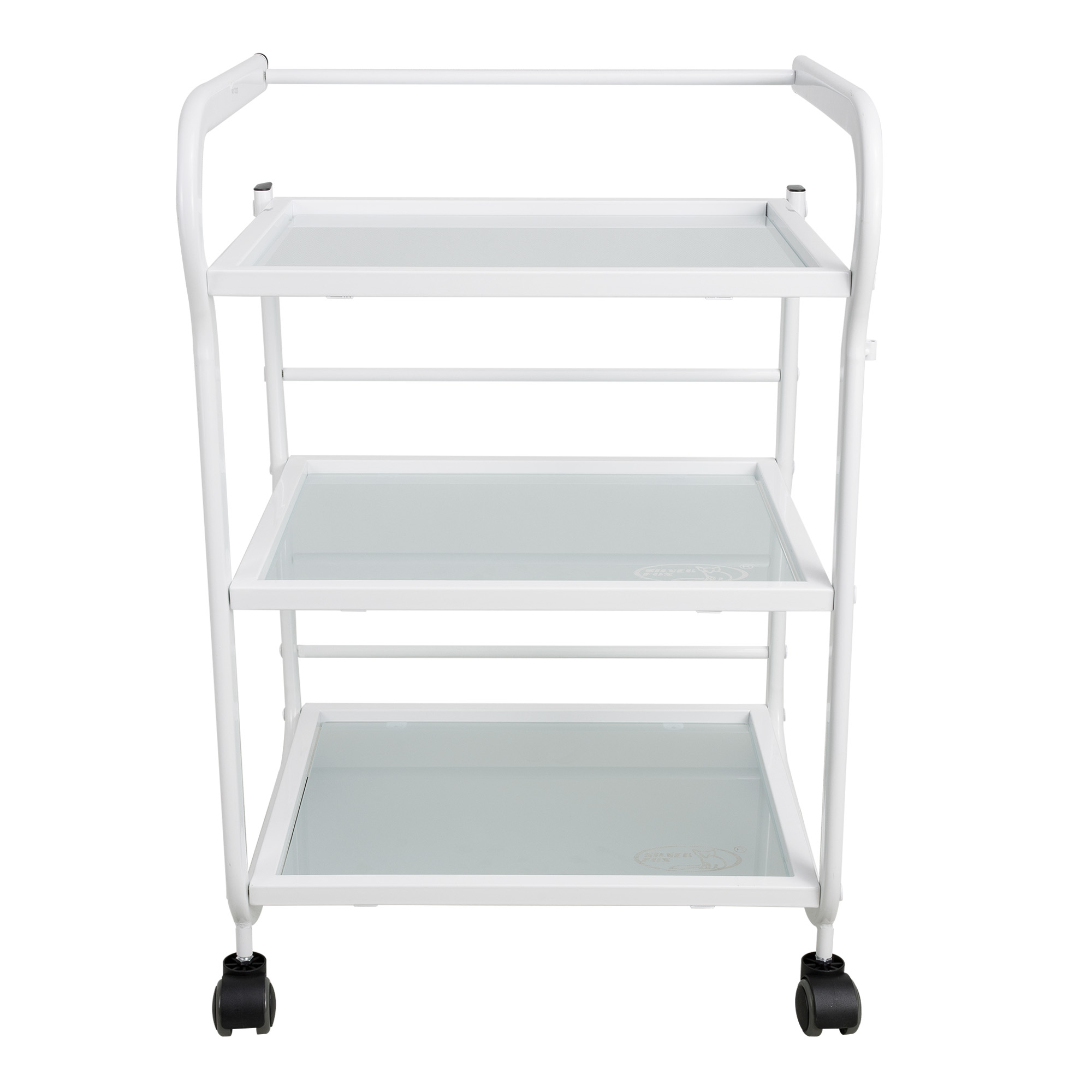 Professional furniture trolley for beauty salon 3 shelves with handle