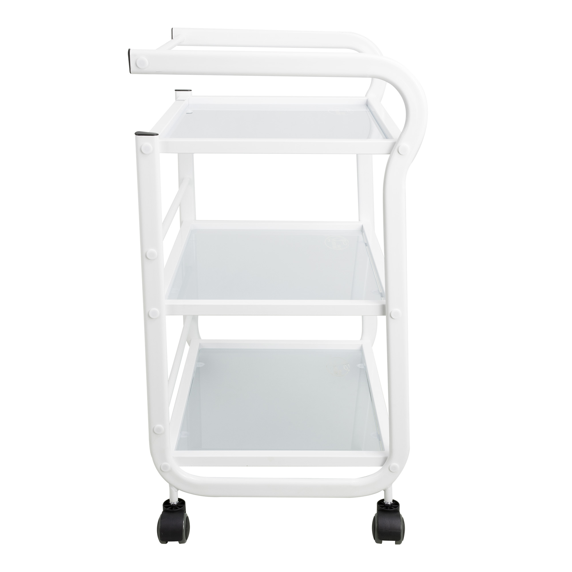 Professional furniture trolley for beauty salon 3 shelves with handle