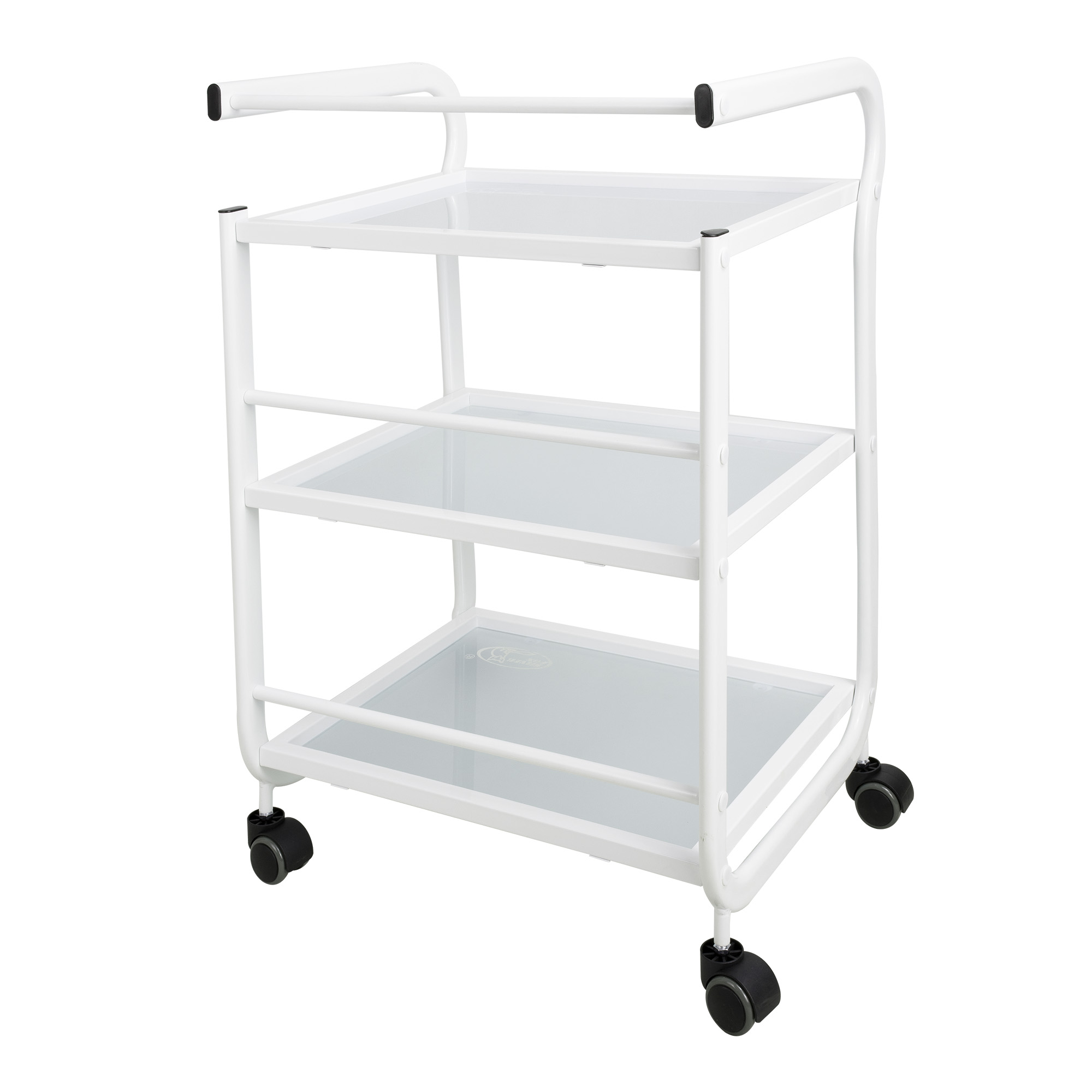 Professional furniture trolley for beauty salon 3 shelves with handle