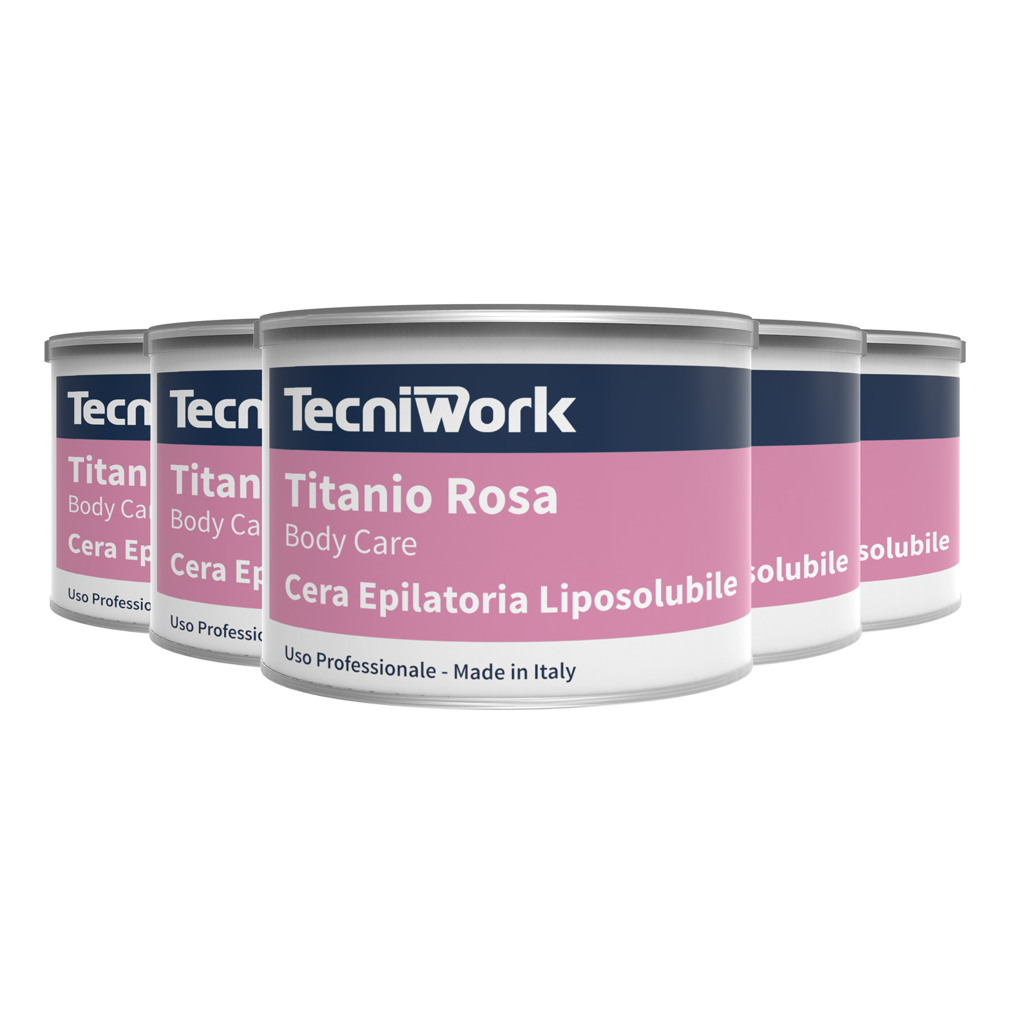 Titandioxid Epilierwachs Rosa 400 ml Dose 24 Stück.