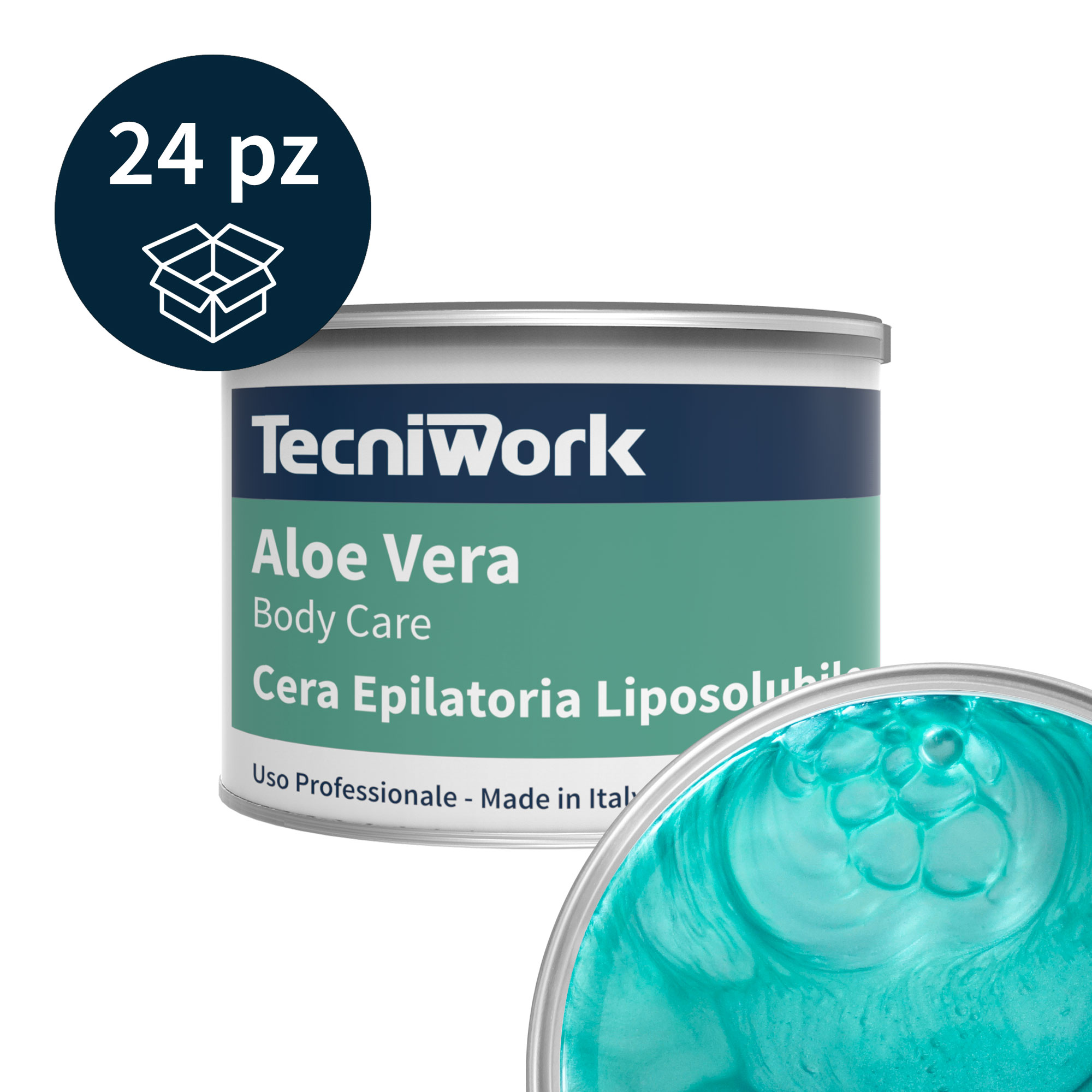 Cera epilatoria all'Aloe Vera in barattolo 400 ml 24 pz