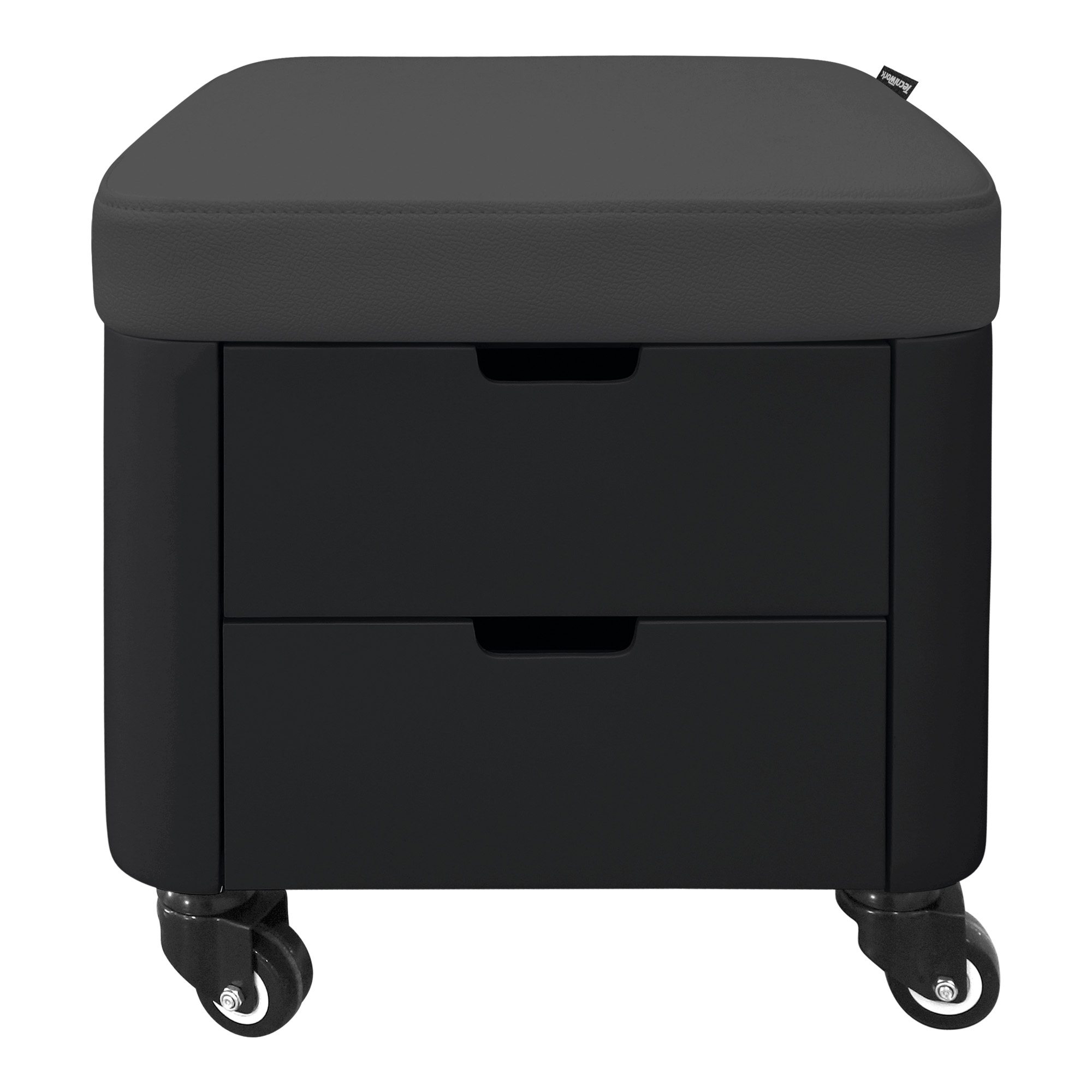 Manicure and pedicure chair with 2 drawers black