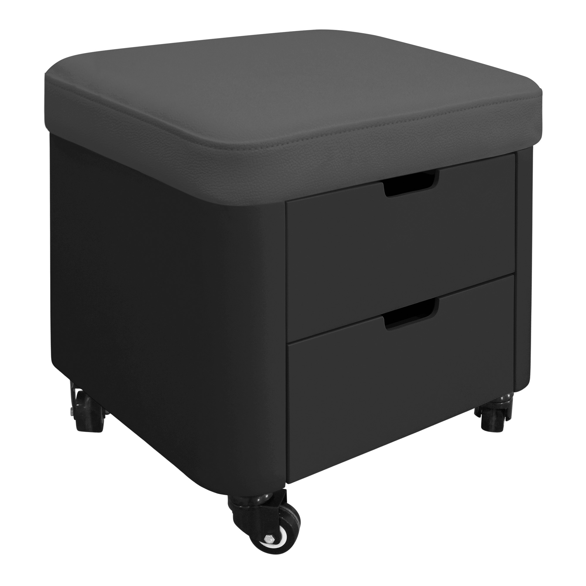 Manicure and pedicure chair with 2 drawers black