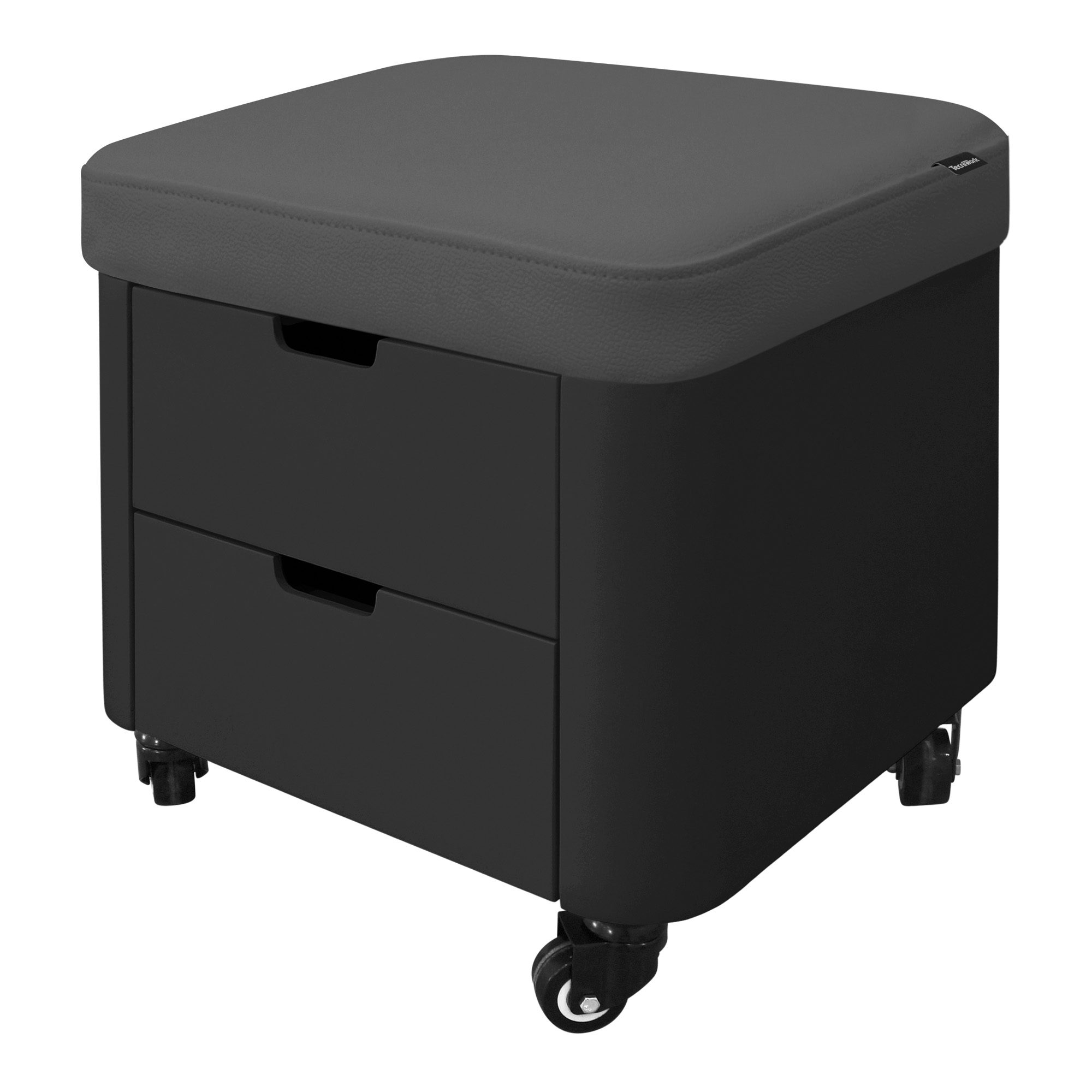 Manicure and pedicure chair with 2 drawers black