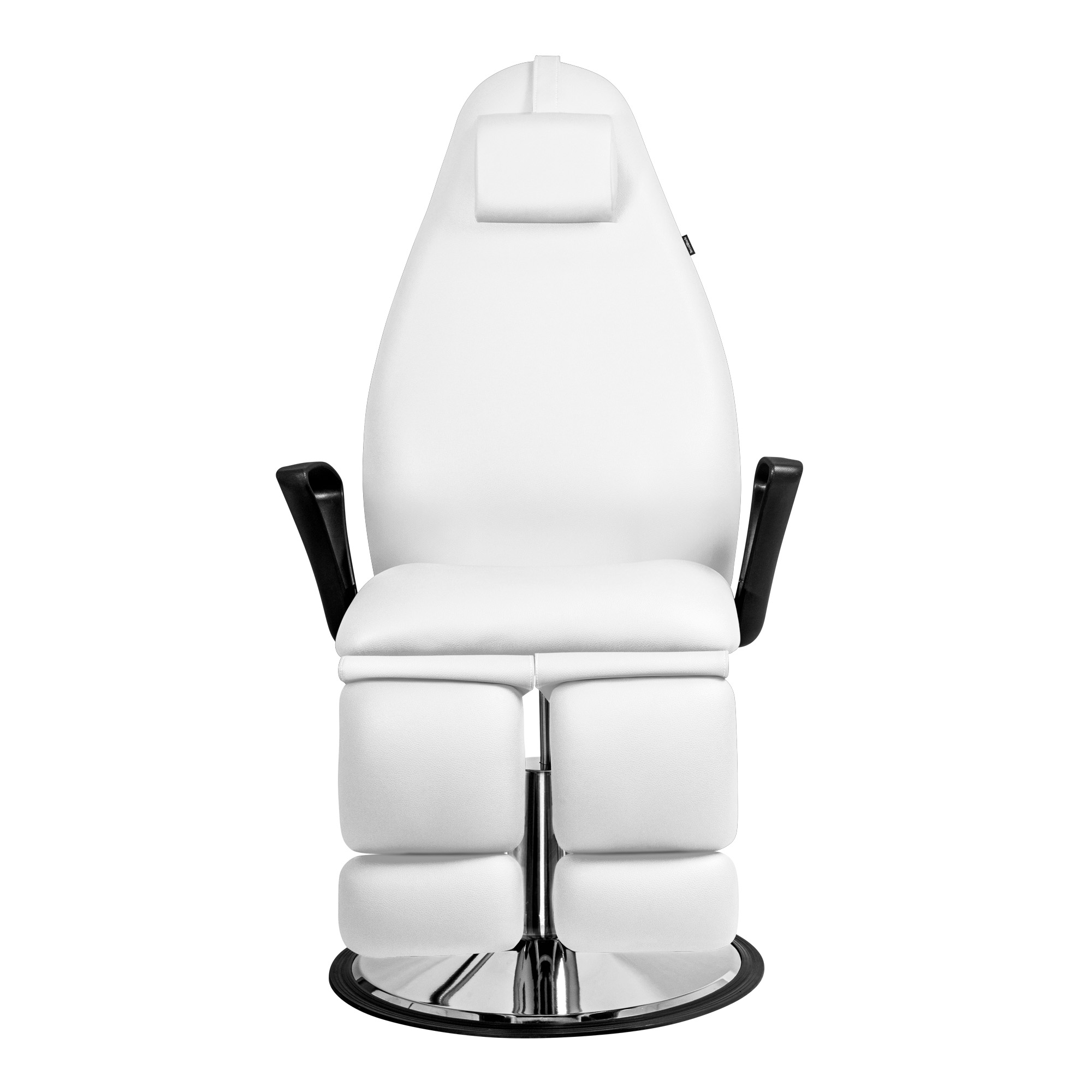 Hydraulic pedicure chair with fixed base white