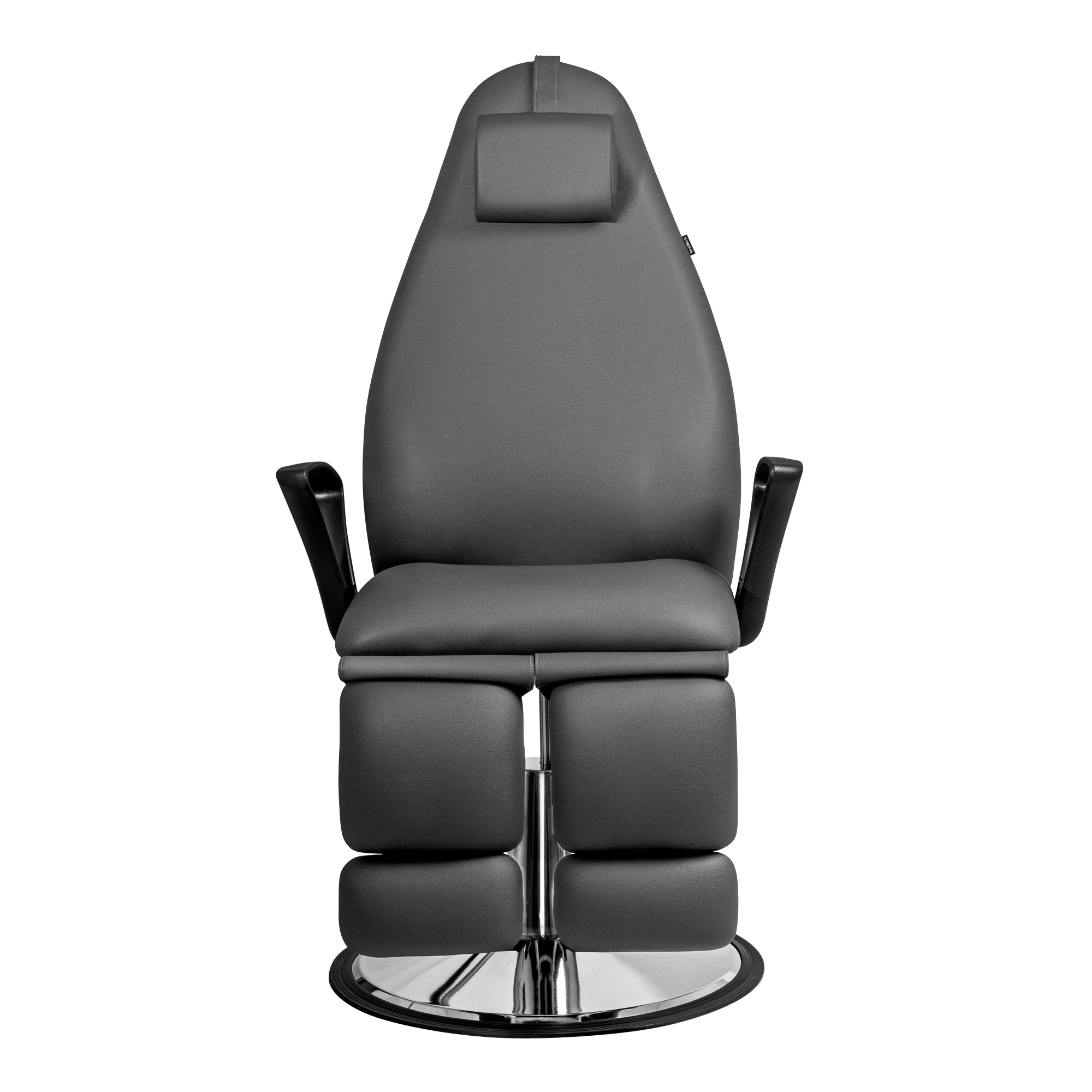 Hydraulic pedicure chair with fixed base dark grey