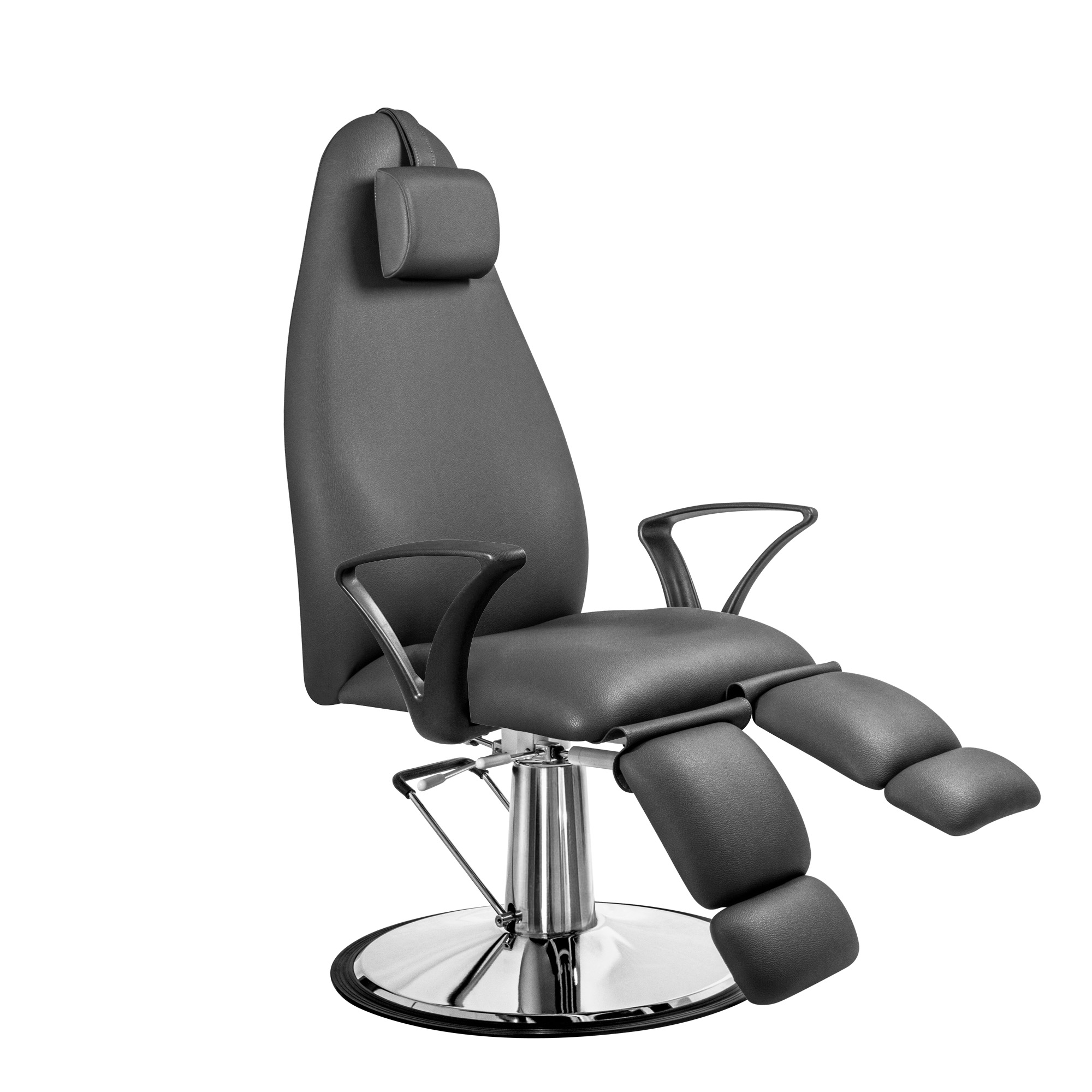 Hydraulic pedicure chair with fixed base dark grey