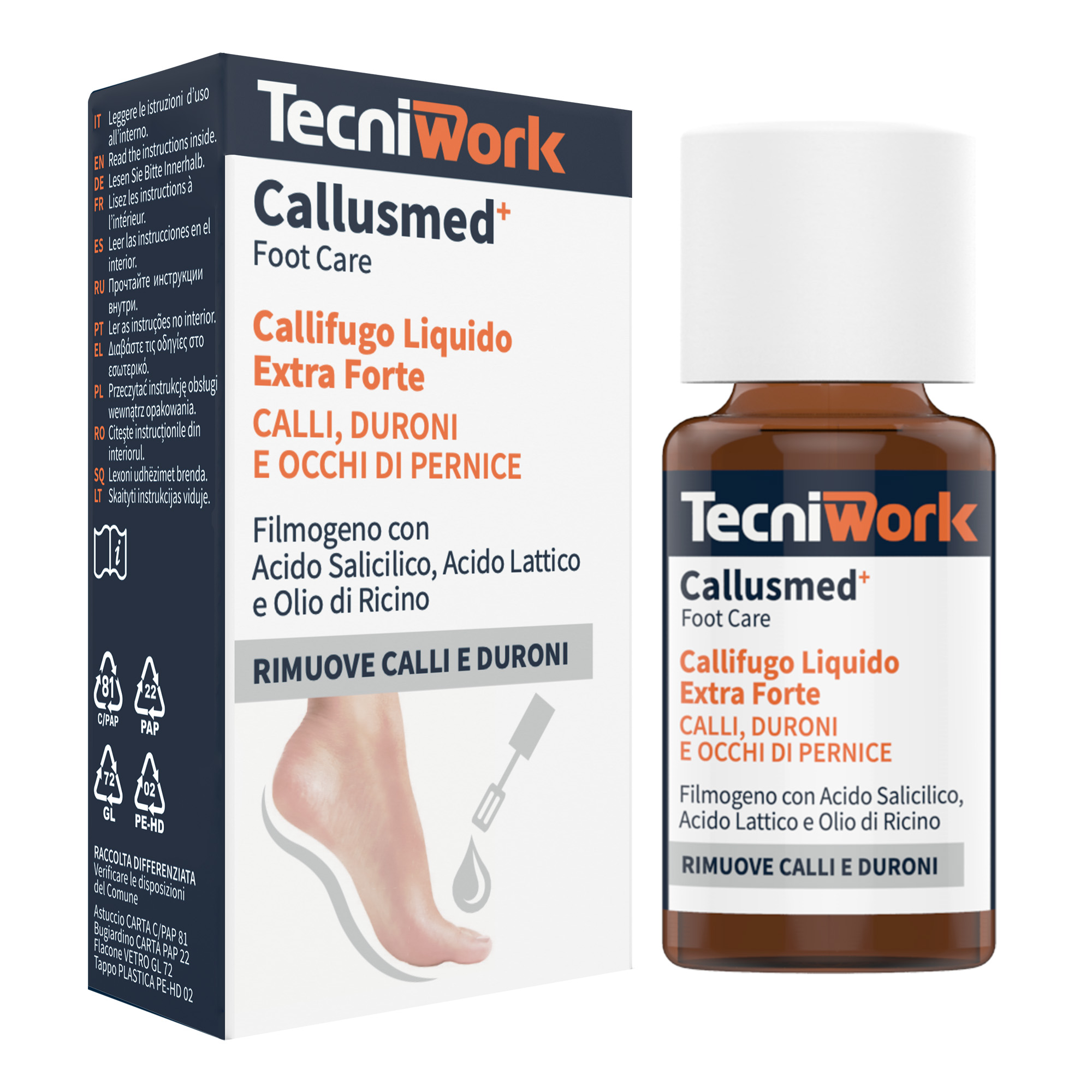 Callusmed+ Callifugo Liquido Extra Forte anti callosità Espositore 8 pz